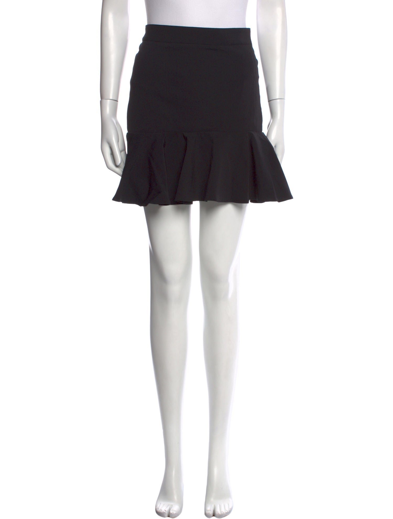 Veronica Beard Raw-Edge Trim Mini Skirt