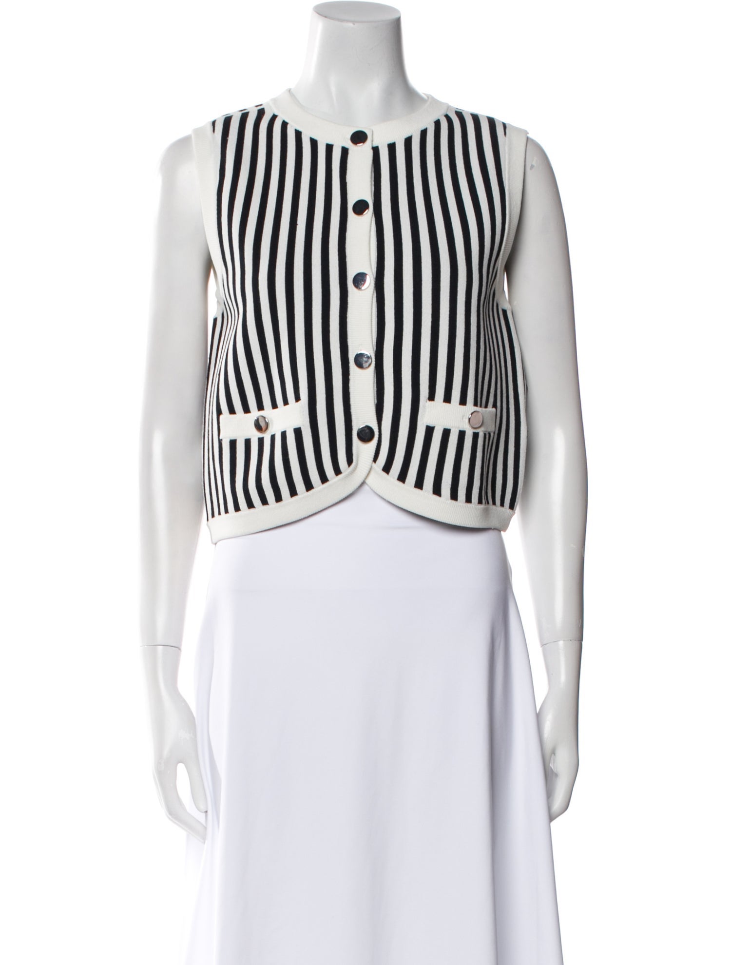 Veronica Beard Striped Scoop Neck Sweater