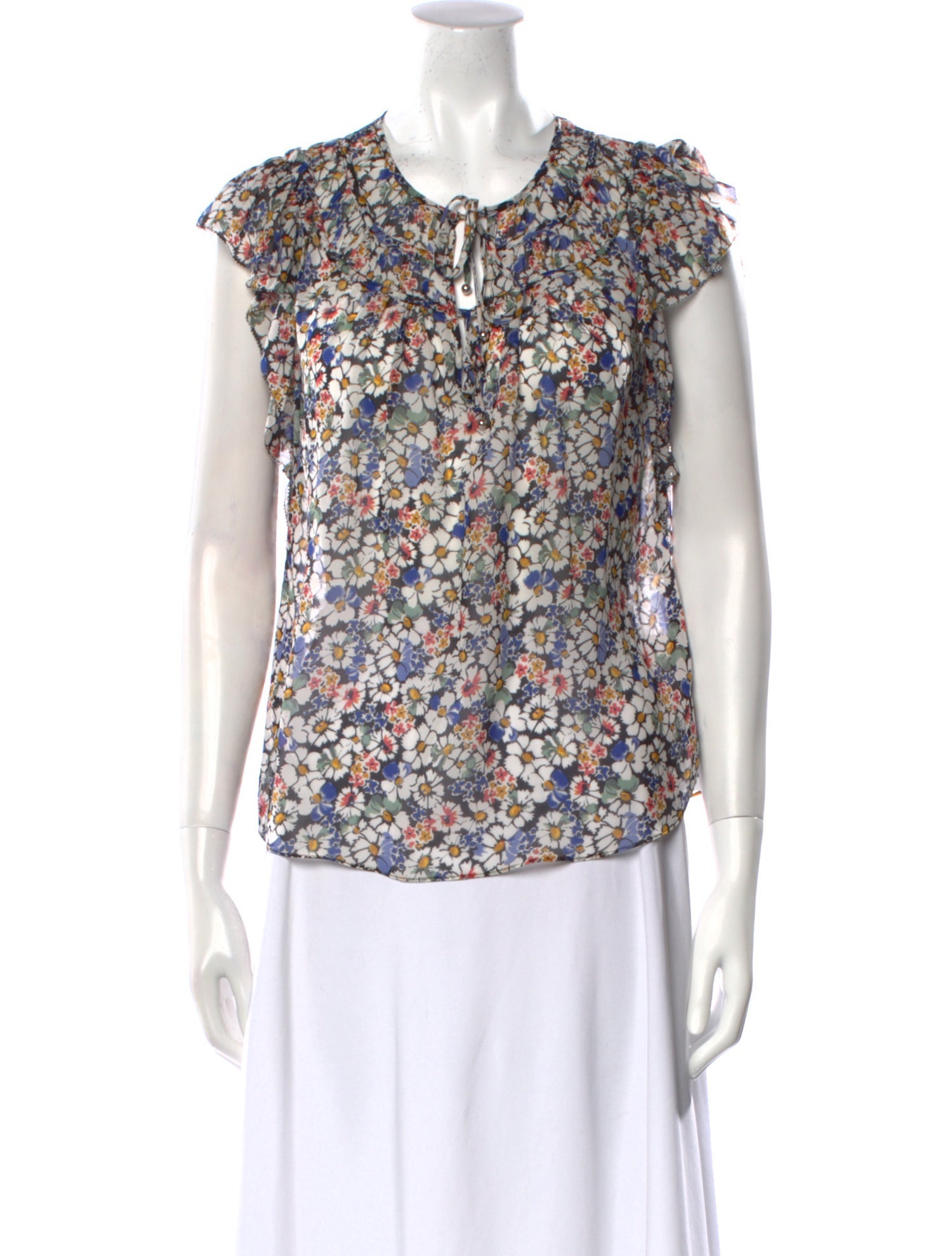 Veronica Beard Silk Floral Print Blouse