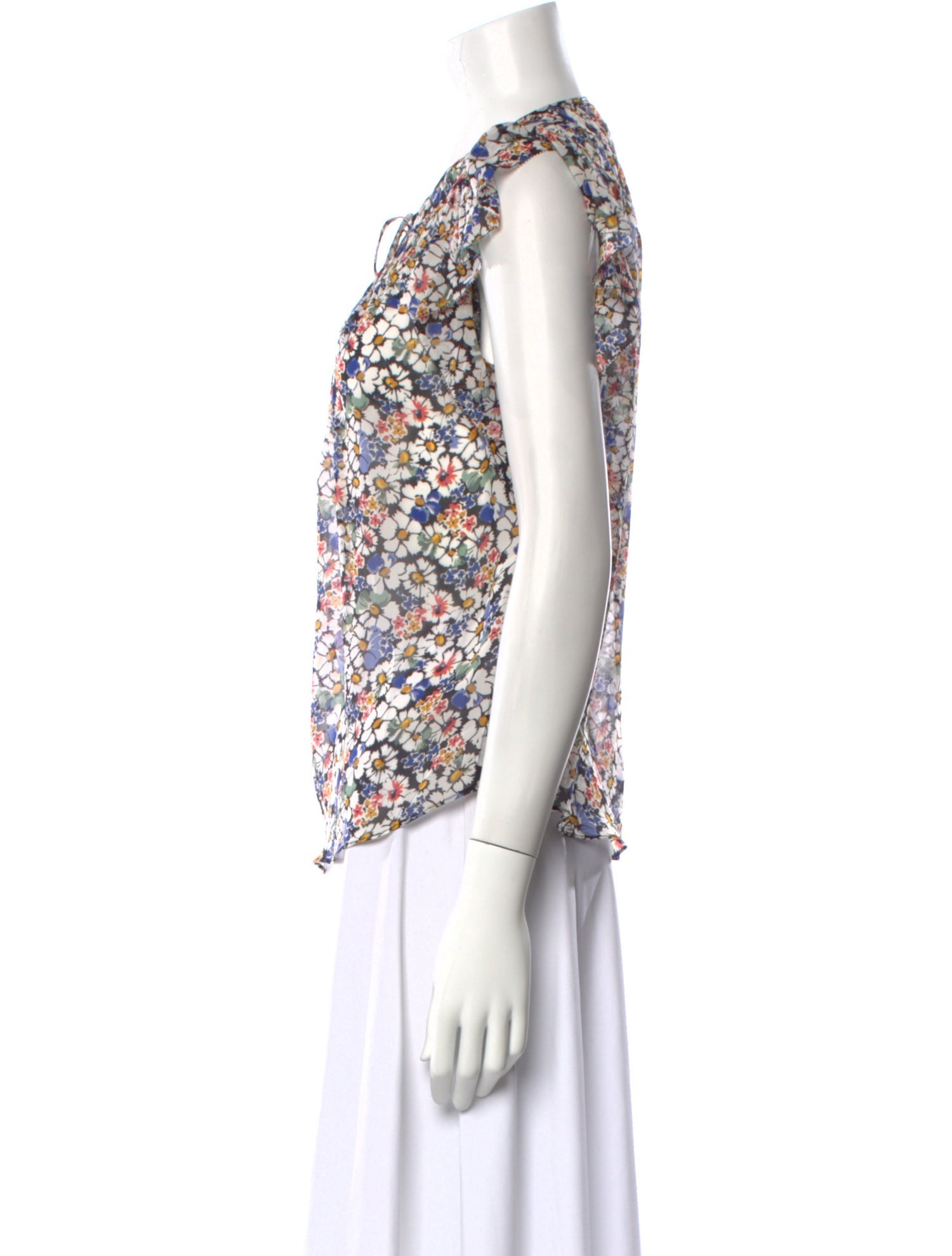 Veronica Beard Silk Floral Print Blouse