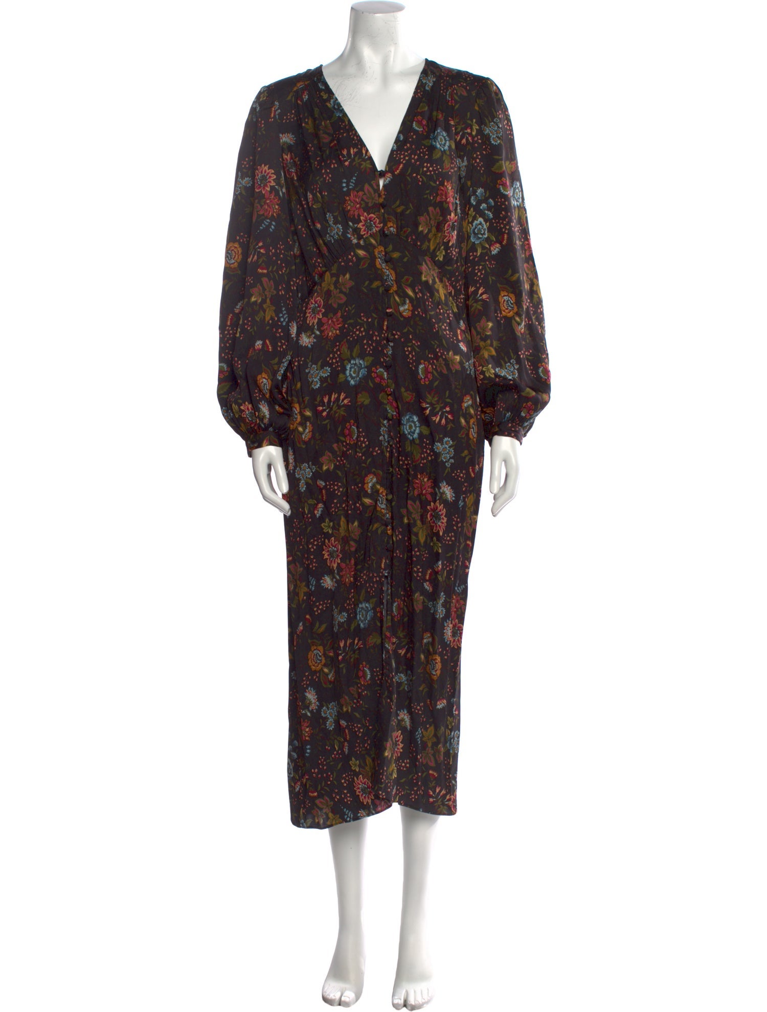 Veronica Beard Floral Print Long Dress