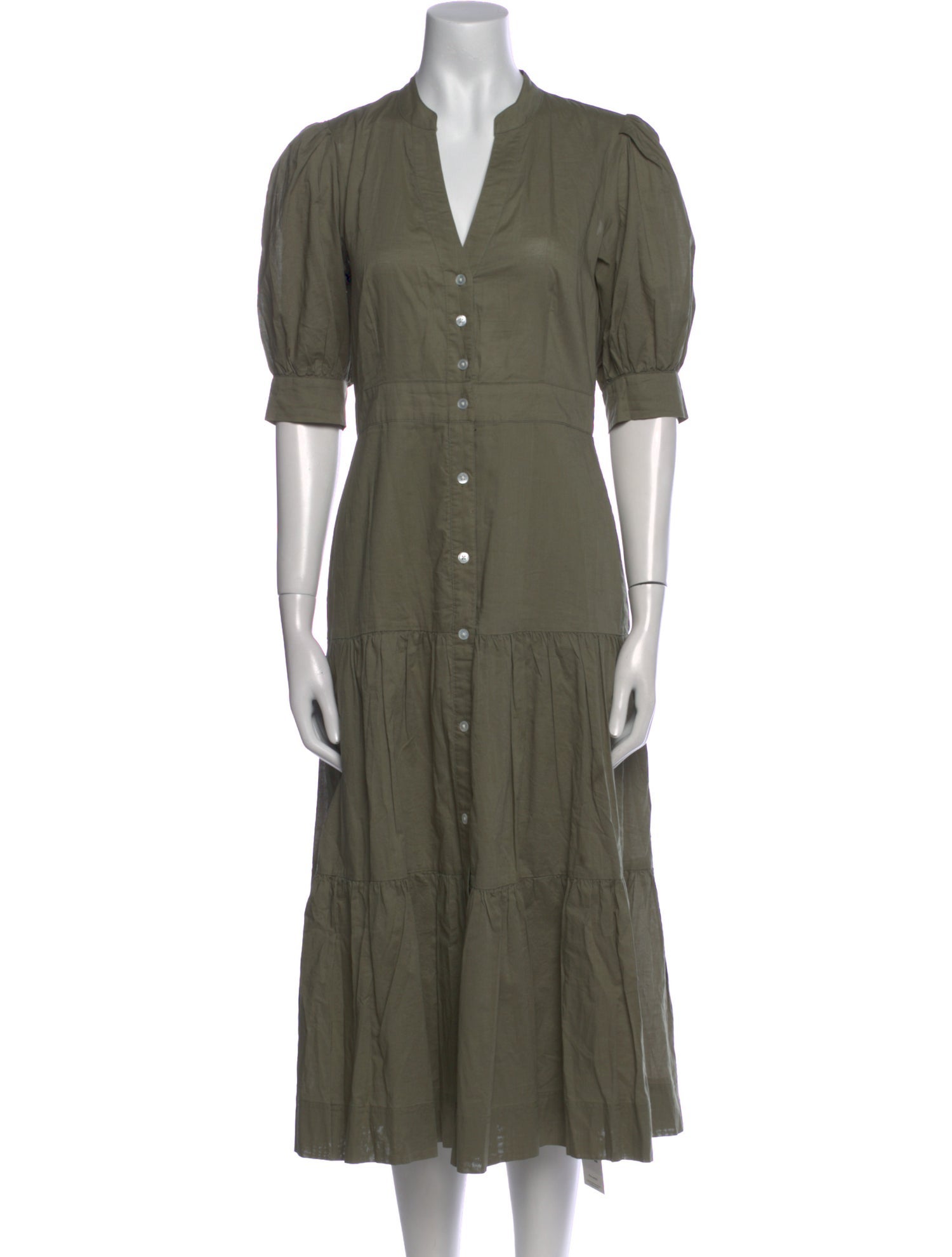 Veronica Beard V-Neck Midi Length Dress