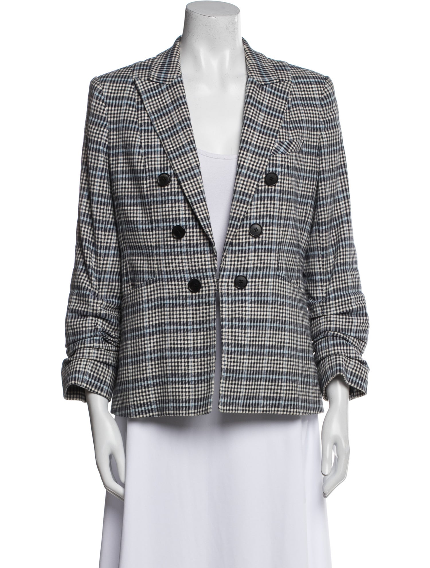 Veronica Beard Plaid Print Blazer