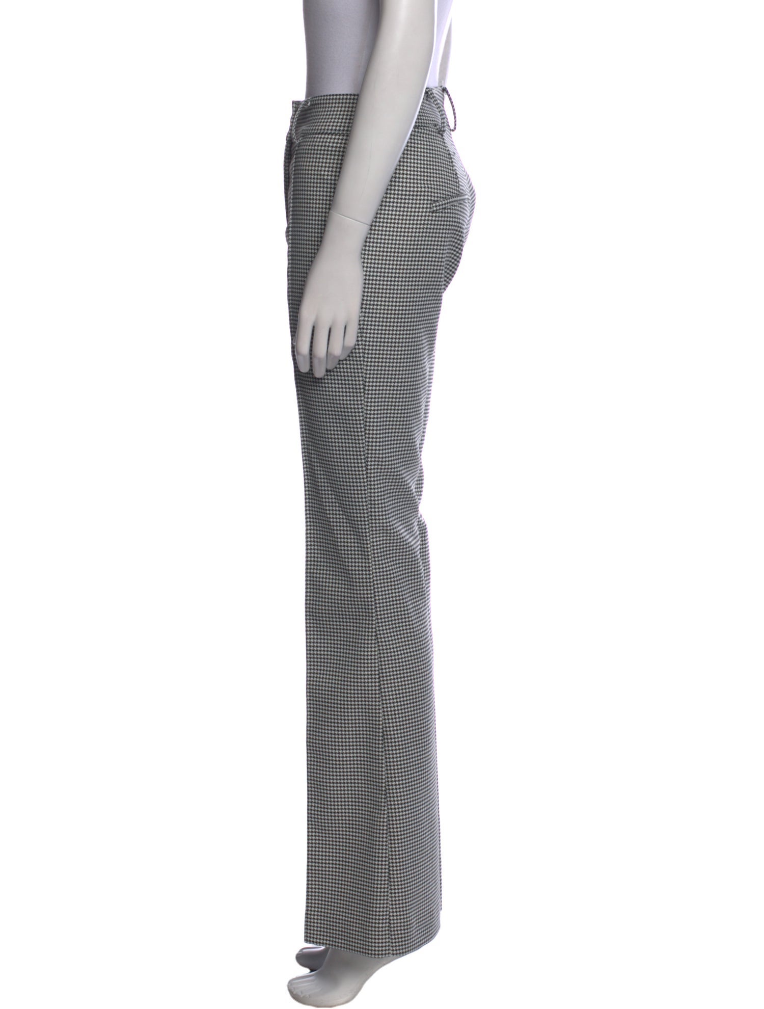 Veronica Beard Houndstooth Print Wide Leg Pants