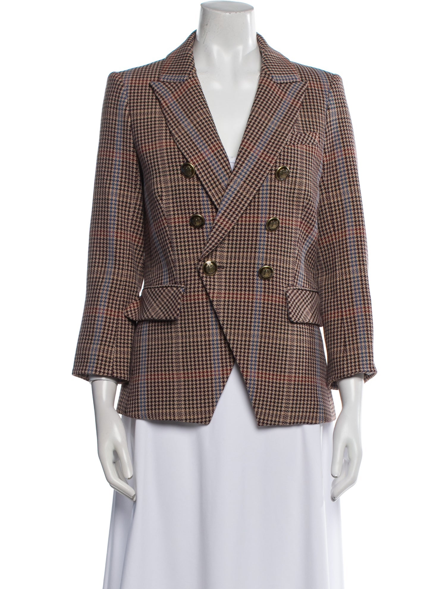 Veronica Beard Plaid Print Blazer