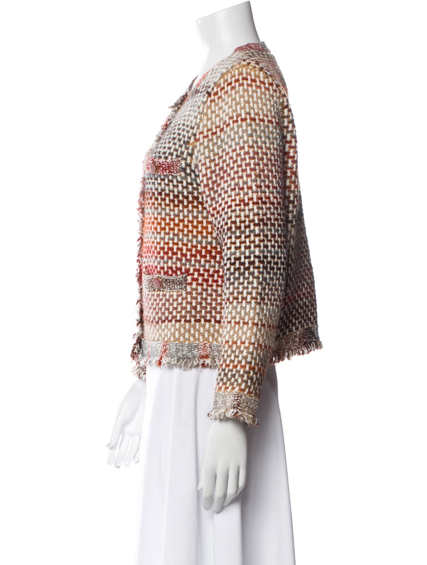 Veronica Beard Tweed Pattern Evening Jacket