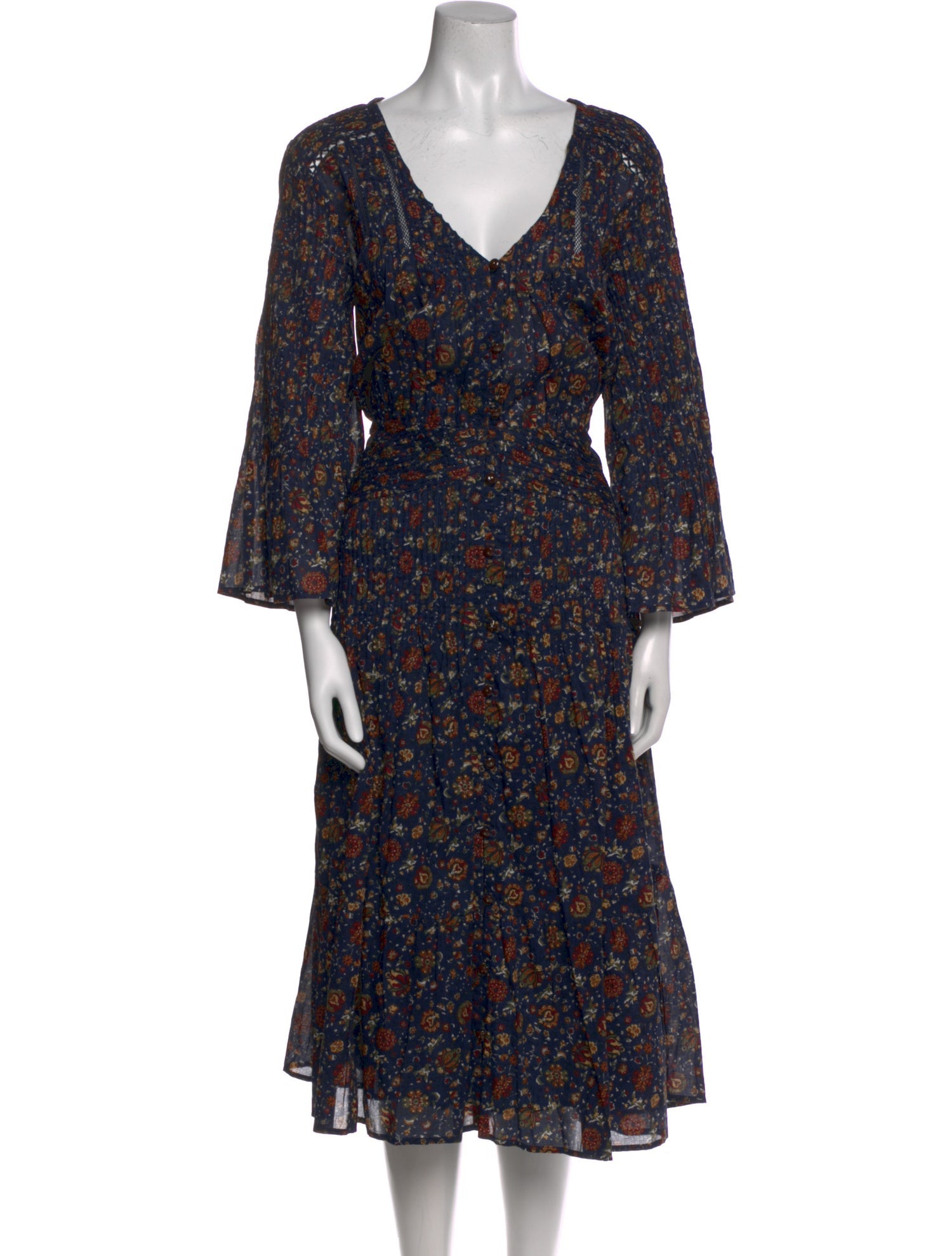 Veronica Beard Floral Print Long Dress