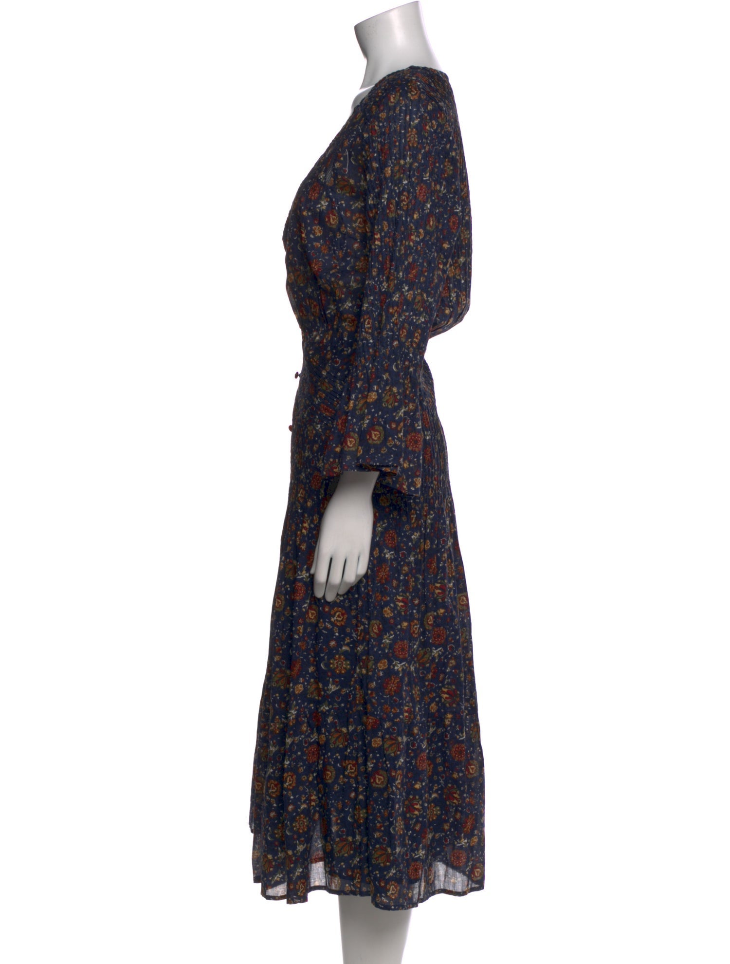 Veronica Beard Floral Print Long Dress