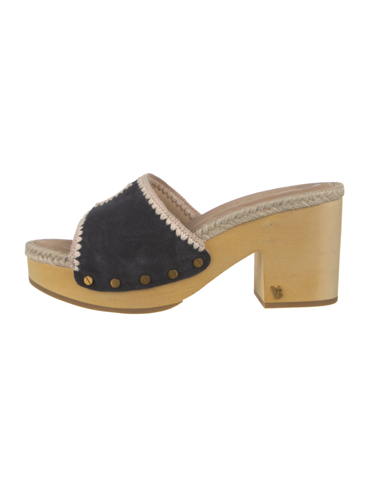 Veronica Beard Suede Patterned Slides