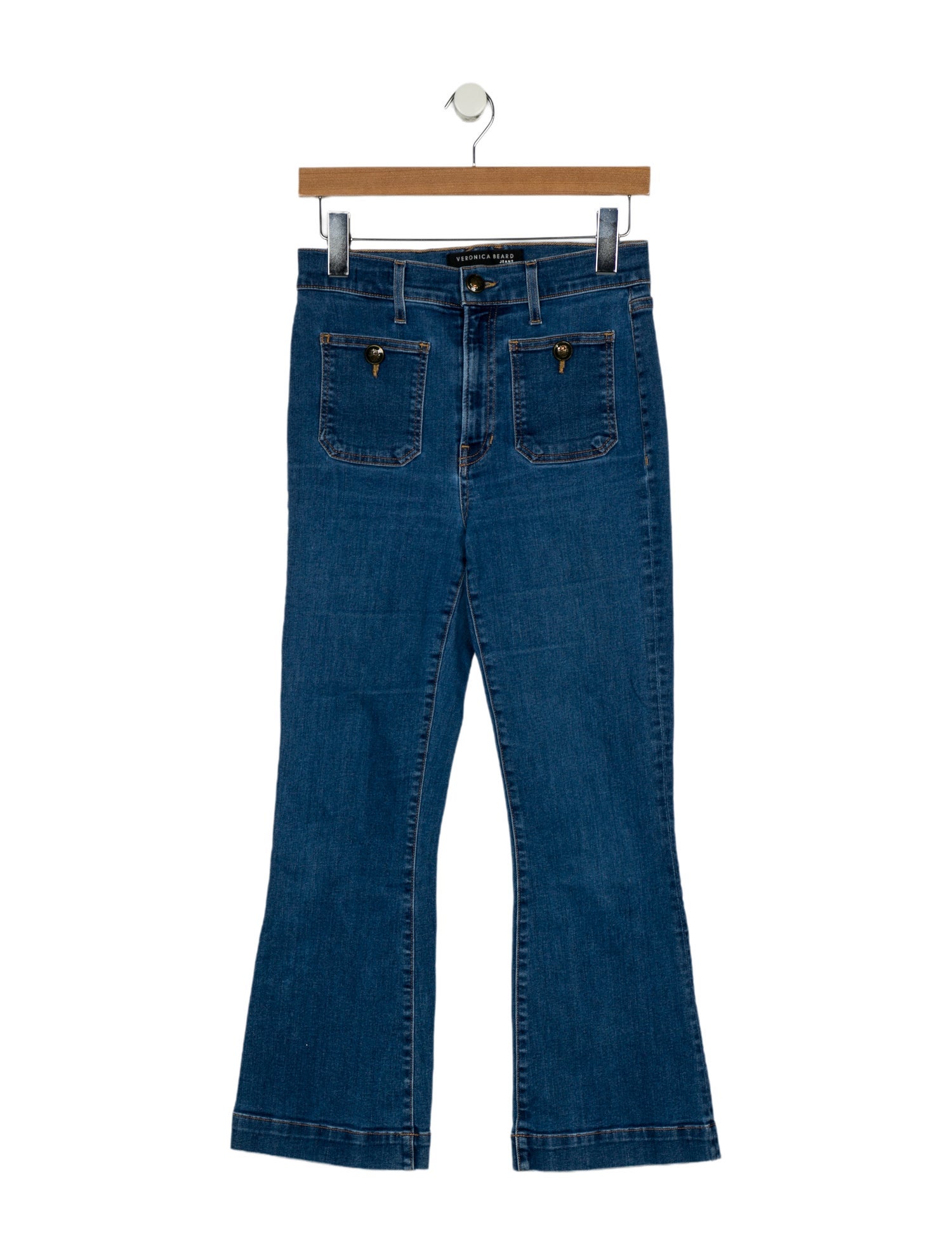 Veronica Beard Mid-Rise Straight Leg Jeans