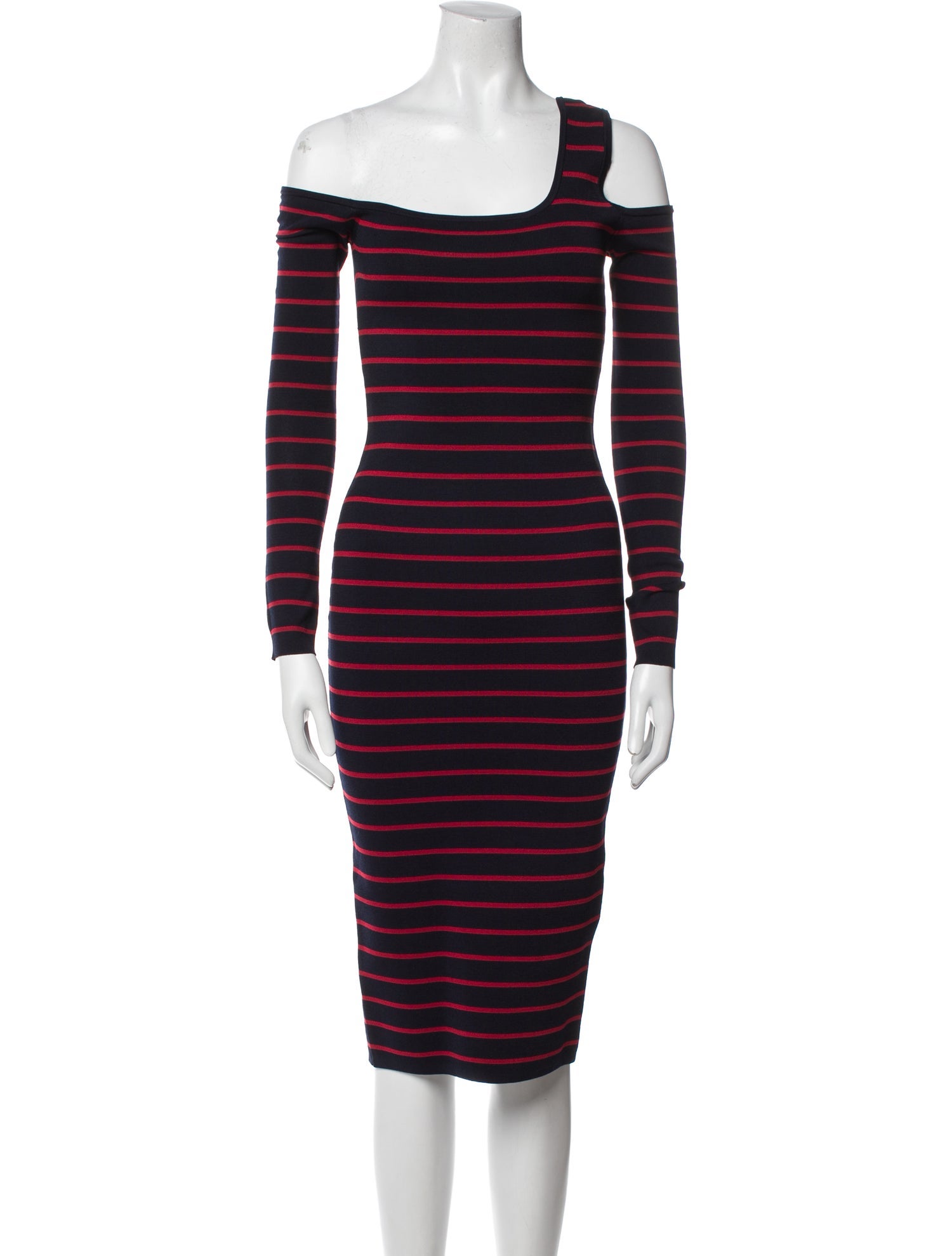 Veronica Beard Striped Midi Length Dress