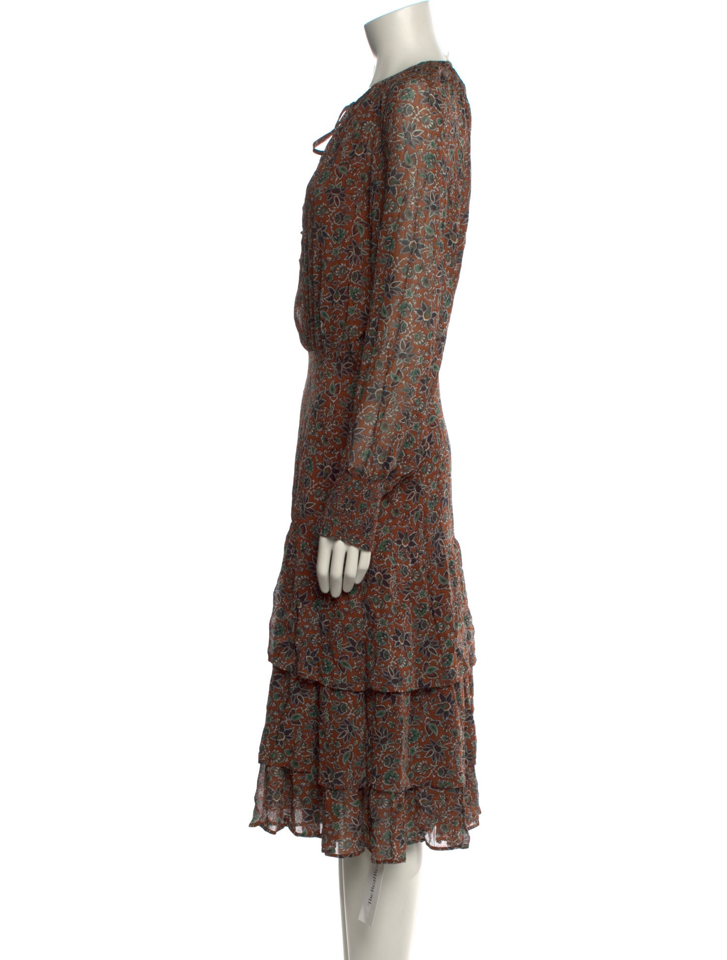 Veronica Beard Paisley Print Midi Length Dress