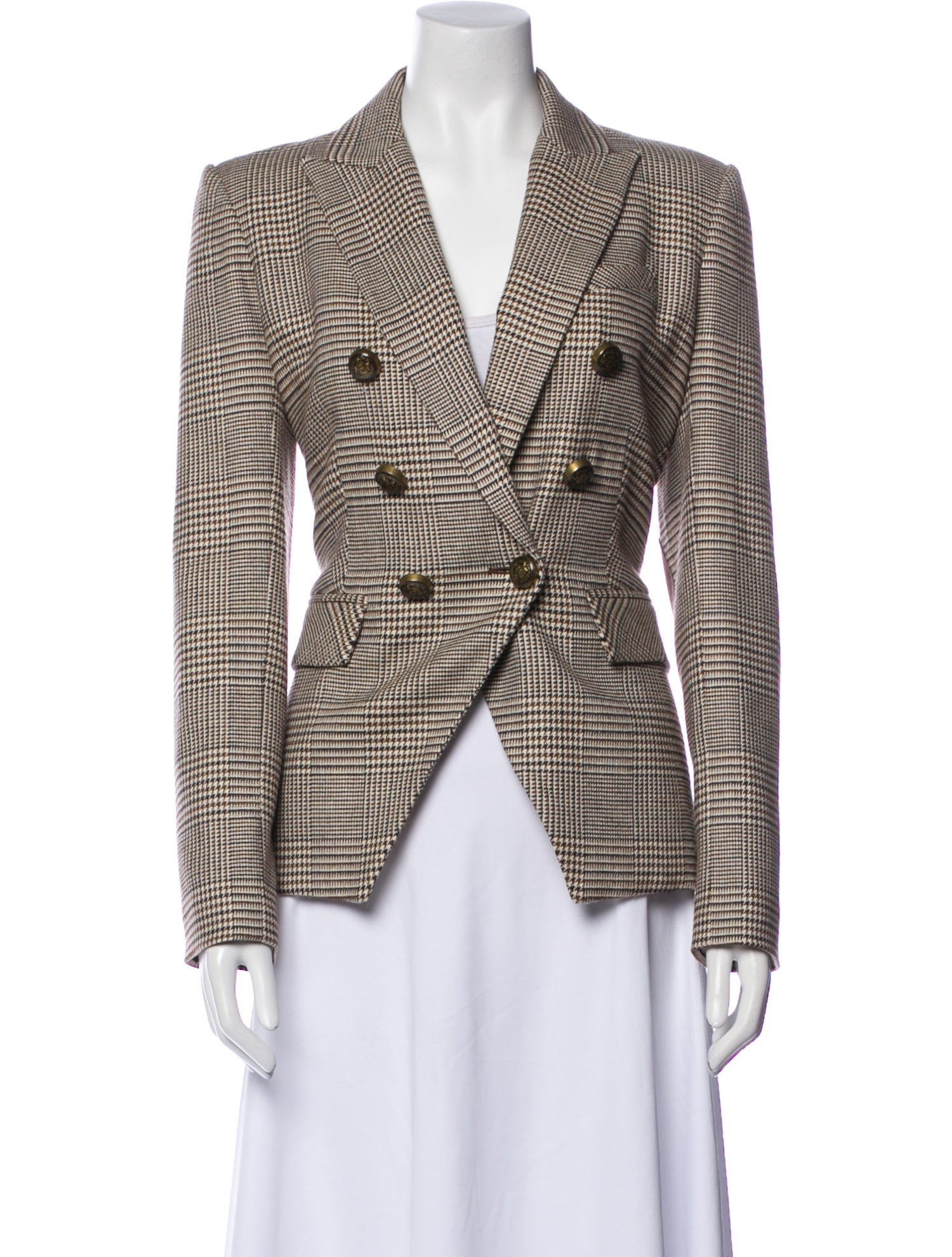 Veronica Beard Plaid Print Blazer