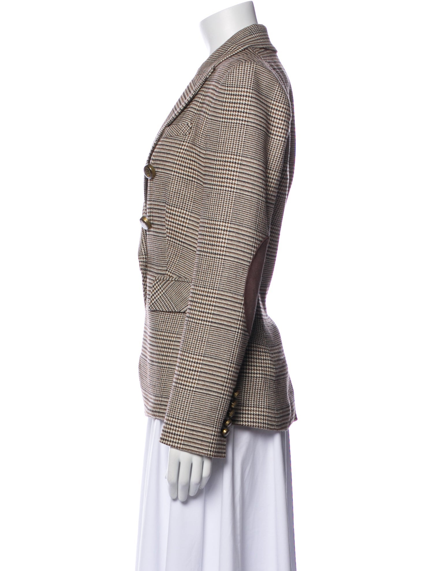 Veronica Beard Plaid Print Blazer