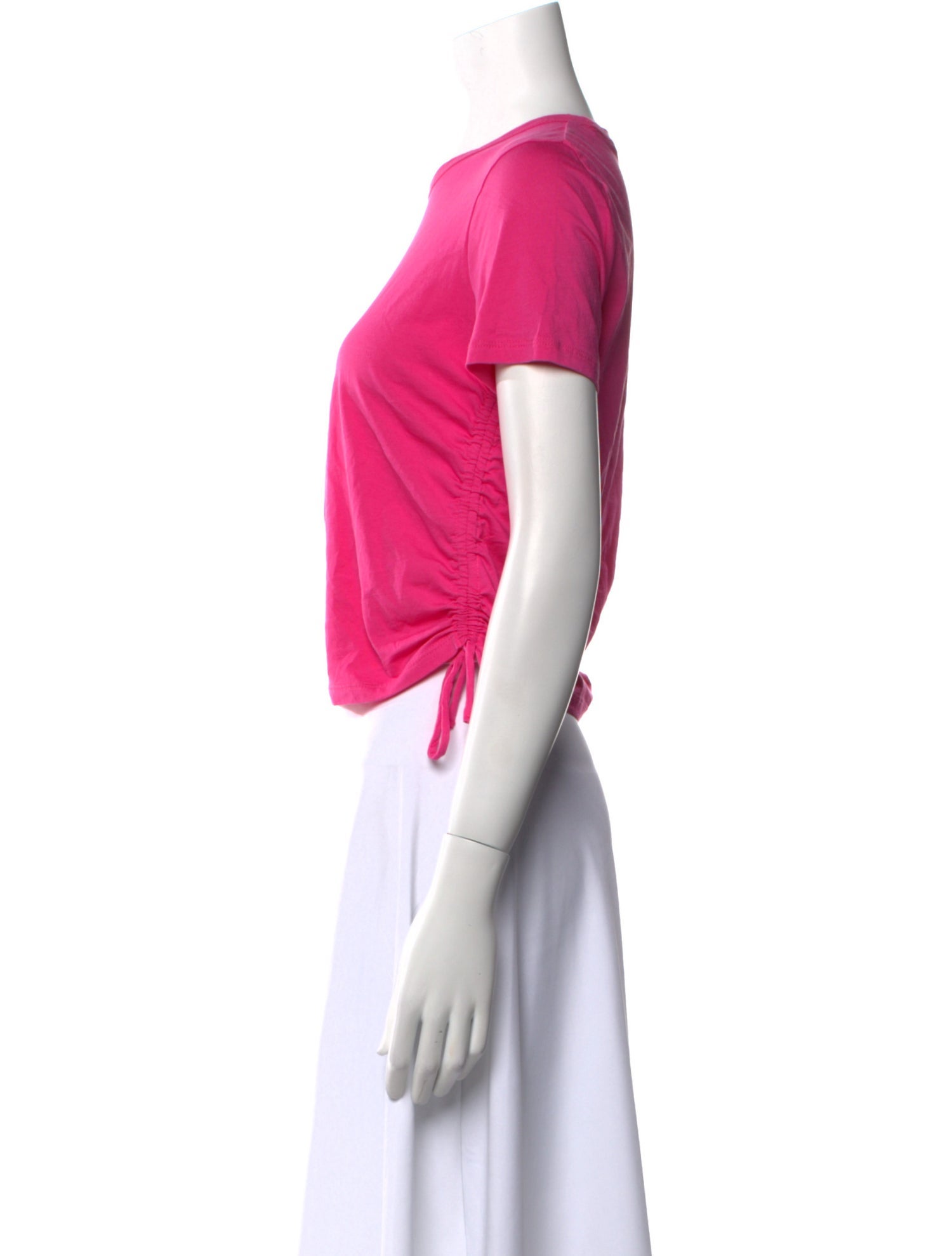 Veronica Beard Crew Neck Short Sleeve Crop Top