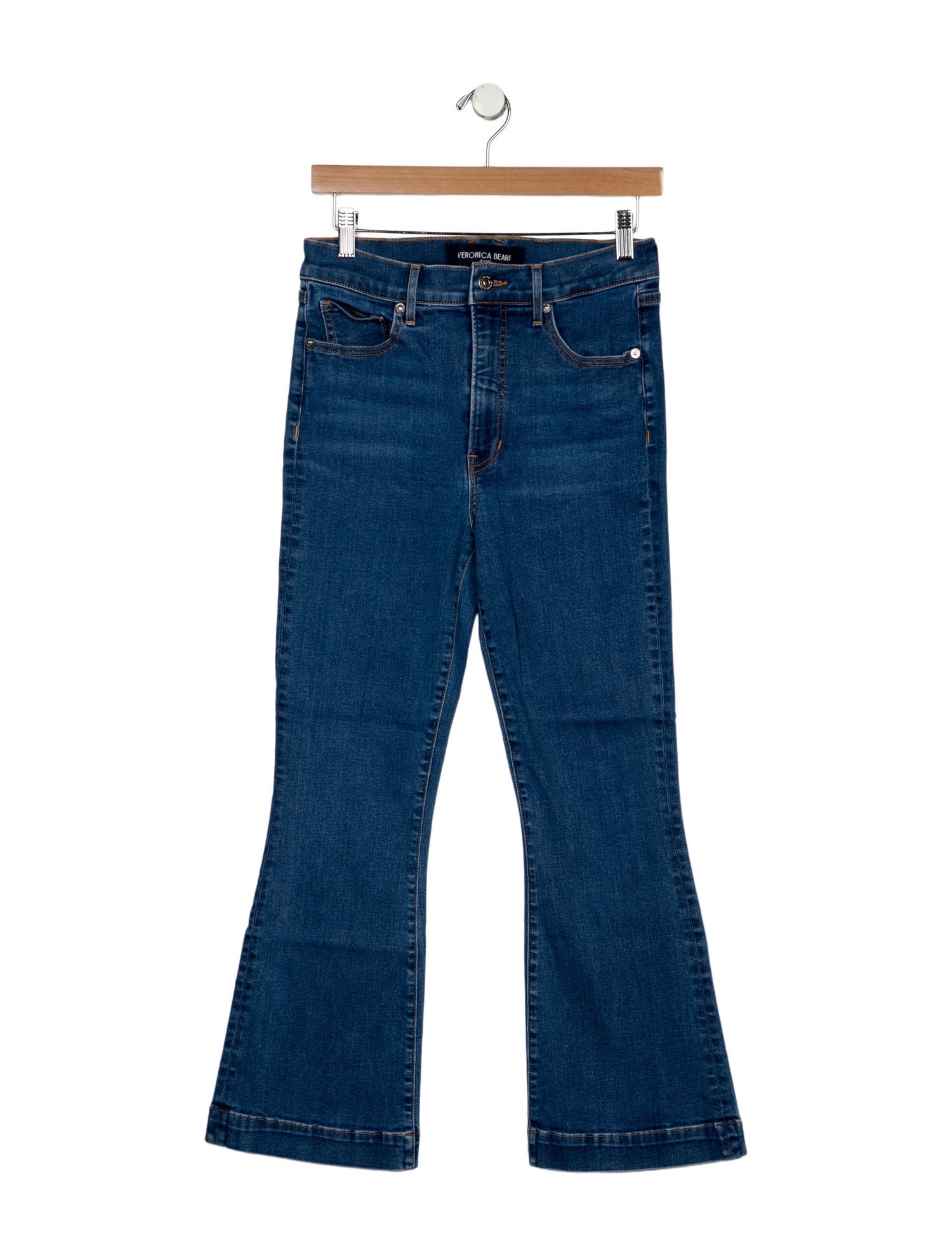 Veronica Beard Mid-Rise Wide Leg Jeans