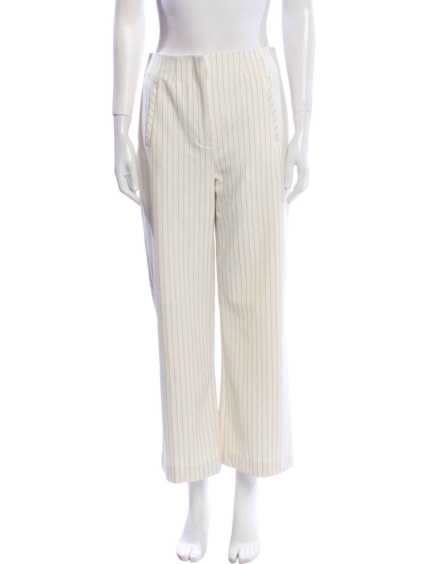 Veronica Beard Striped Wide Leg Pants
