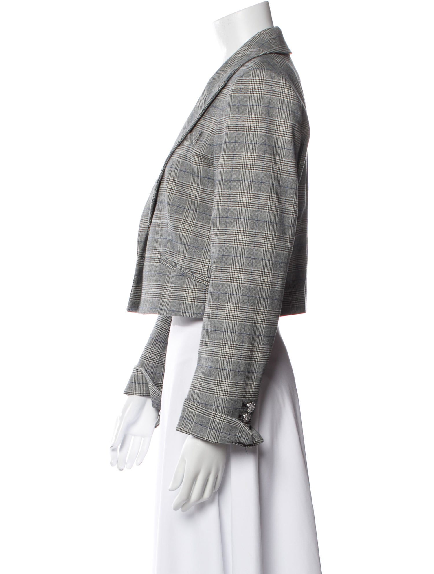 Veronica Beard Plaid Print Blazer