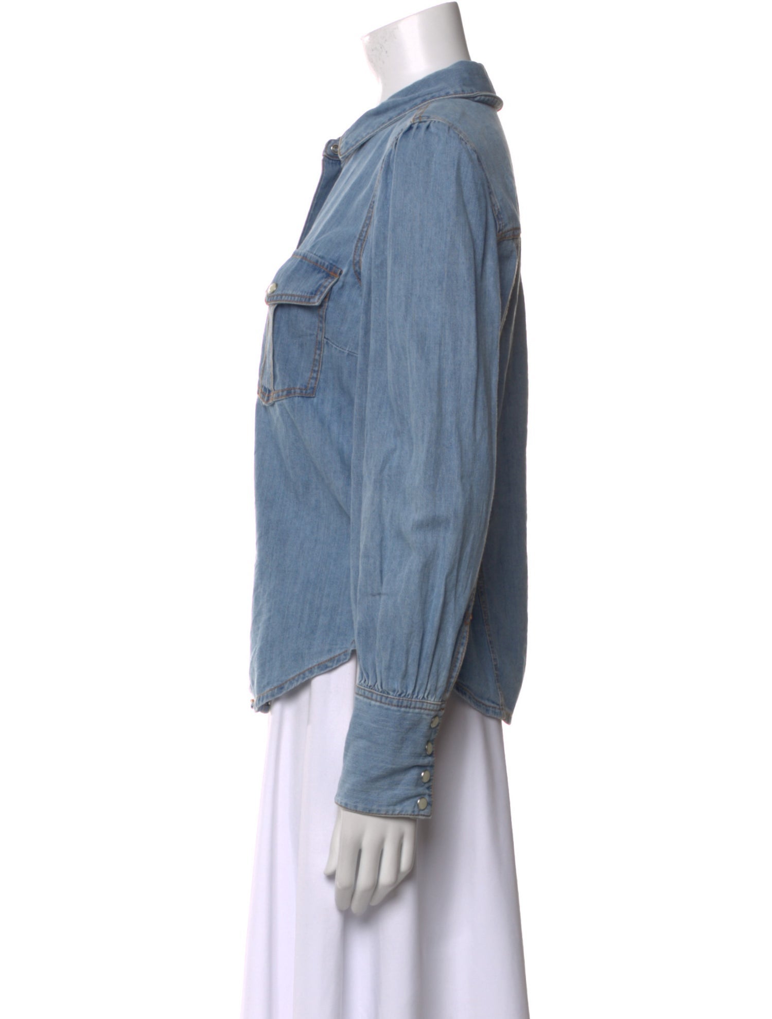 Veronica Beard Long Sleeve Button-Up Top