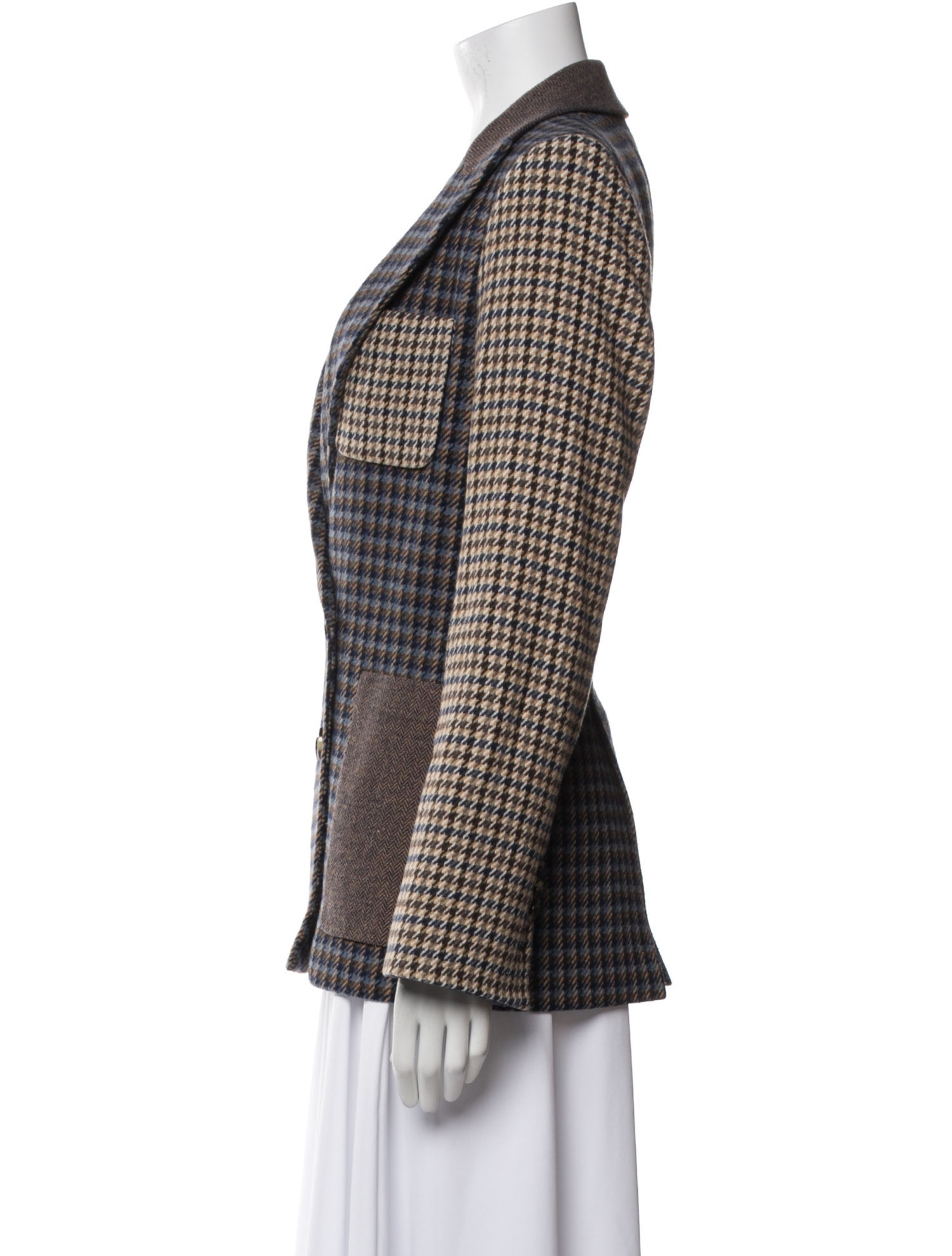 Veronica Beard Plaid Print Blazer