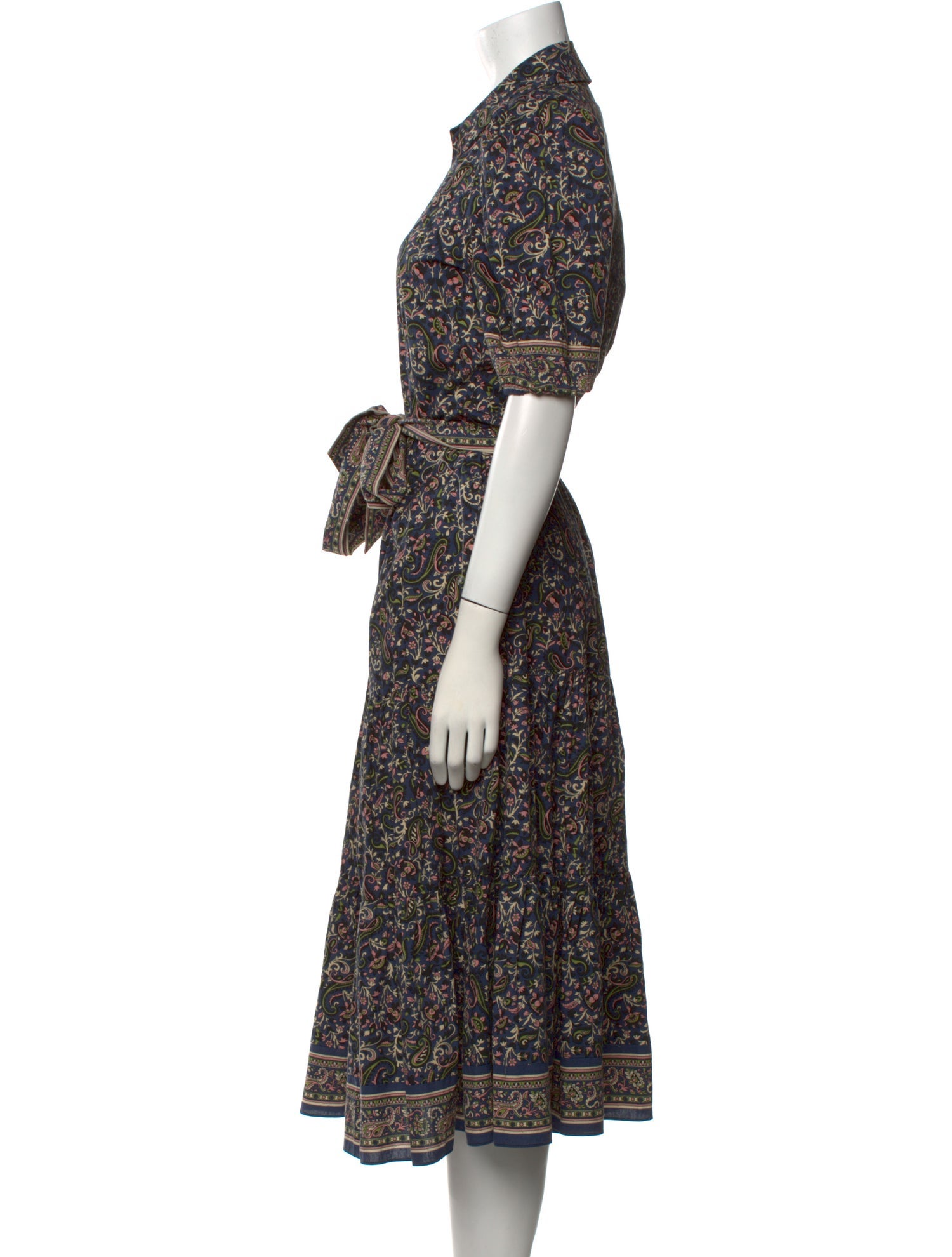 Veronica Beard Paisley Print Midi Length Dress
