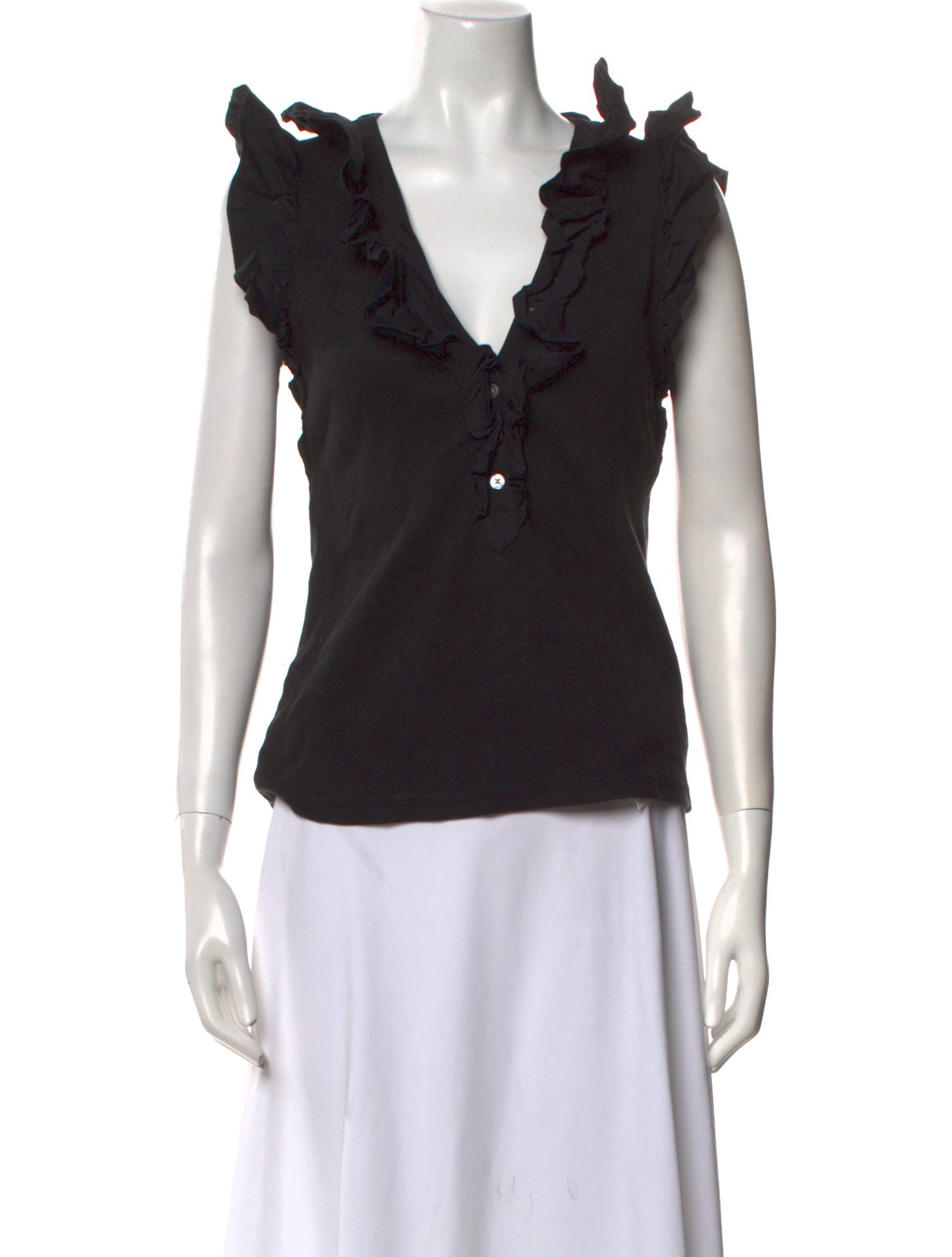 Veronica Beard V-Neck Sleeveless Top