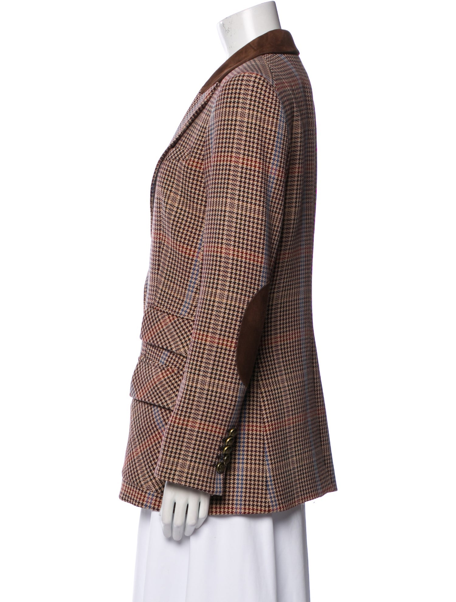 Veronica Beard Plaid Print Blazer