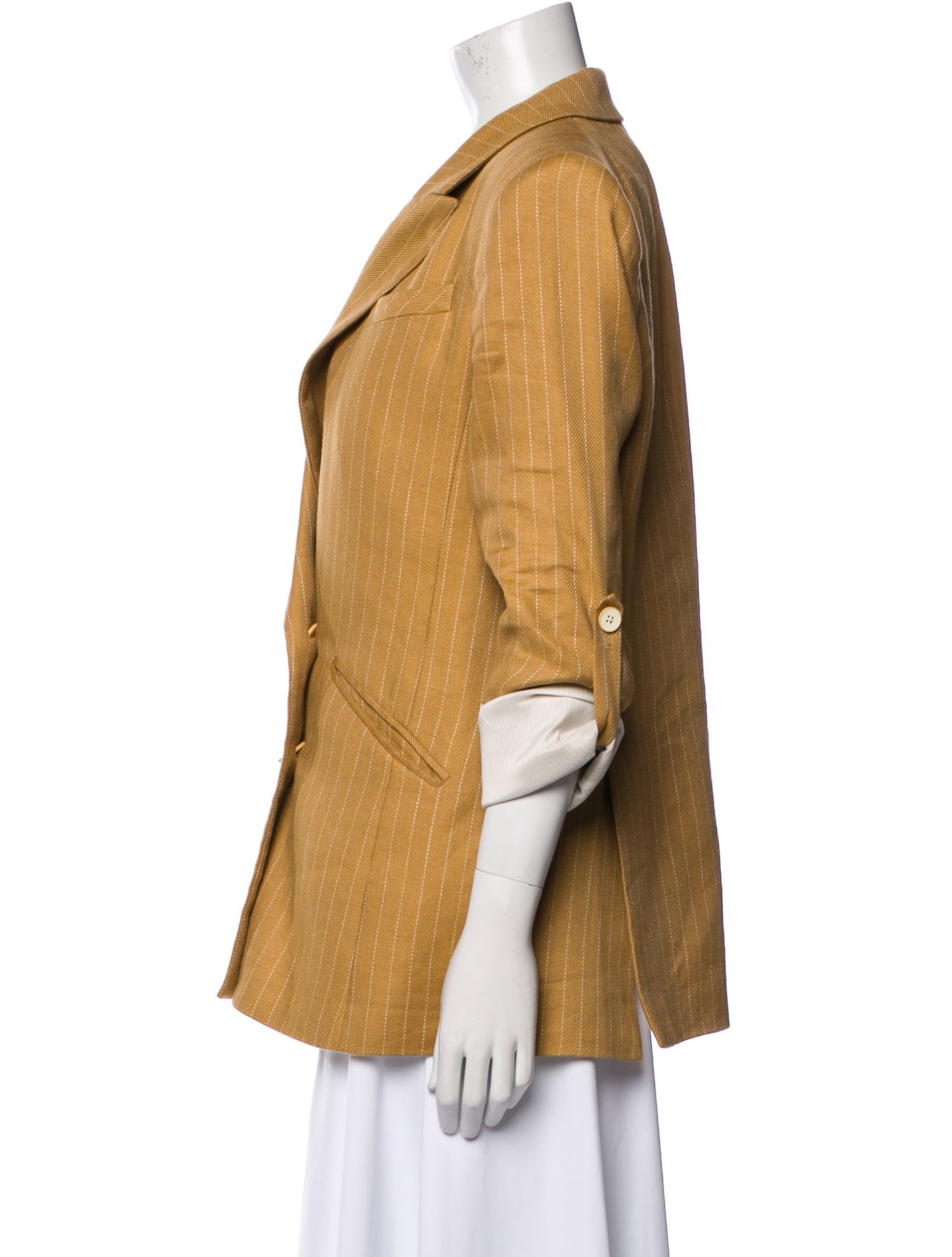 Veronica Beard Linen Striped Blazer