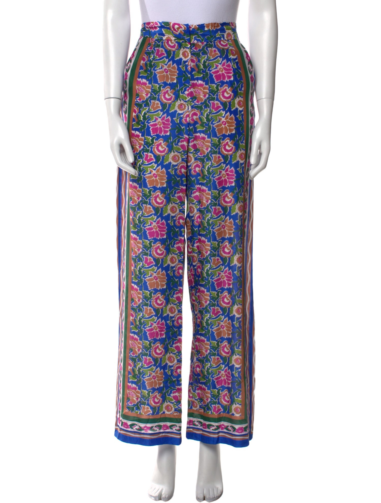 Veronica Beard Silk Wide Leg Pants