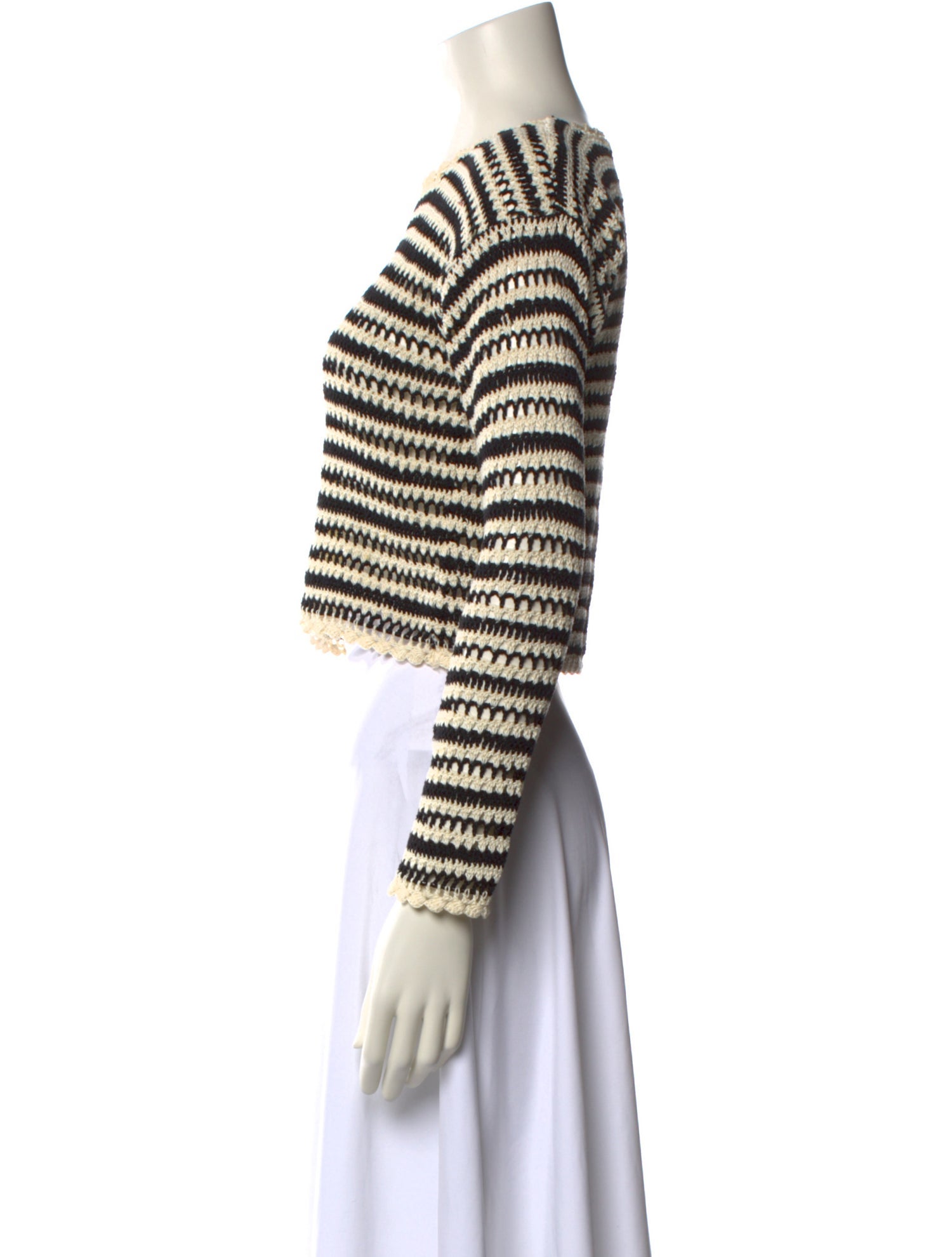 Veronica Beard Striped Bateau Neckline Sweater