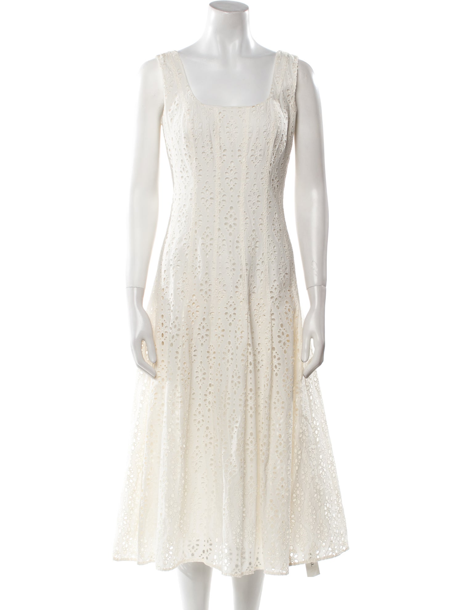 Veronica Beard Square Neckline Midi Length Dress