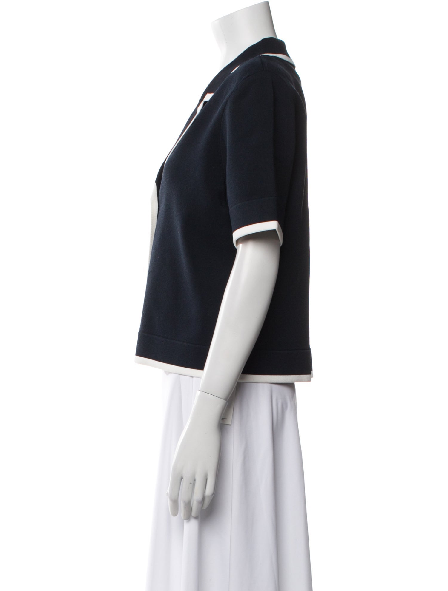 Veronica Beard Striped V-Neck Crop Top w/ Tags