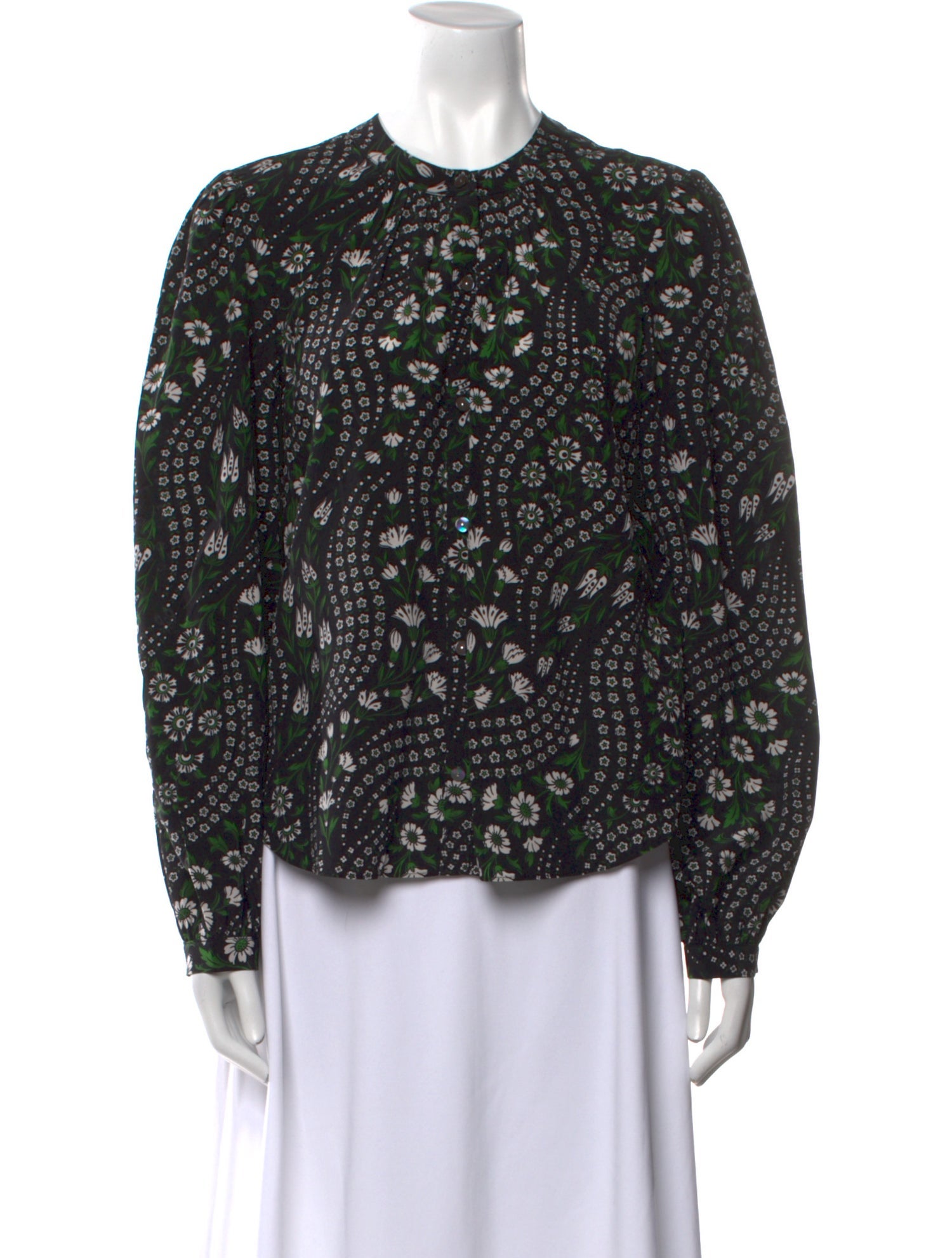 Veronica Beard Silk Floral Print Blouse