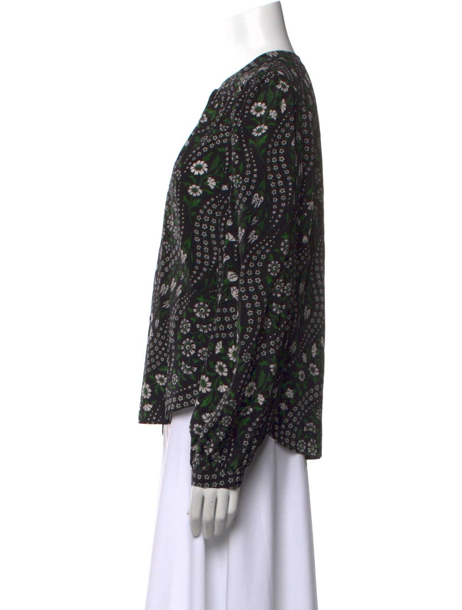 Veronica Beard Silk Floral Print Blouse