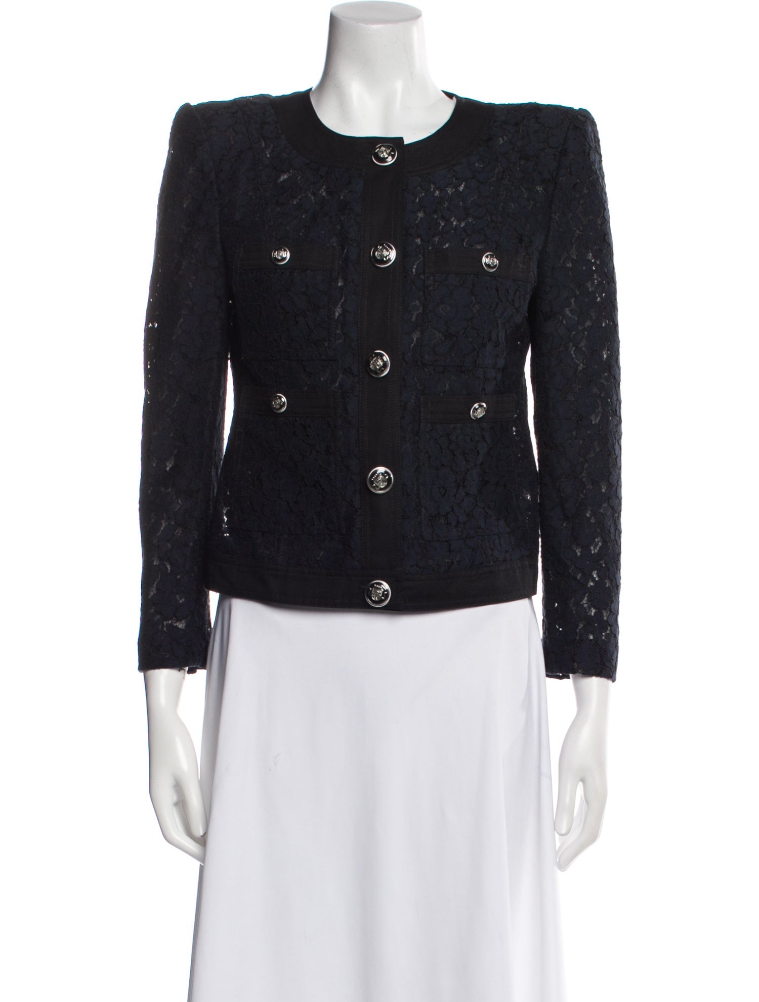 Veronica Beard Lace Pattern Evening Jacket