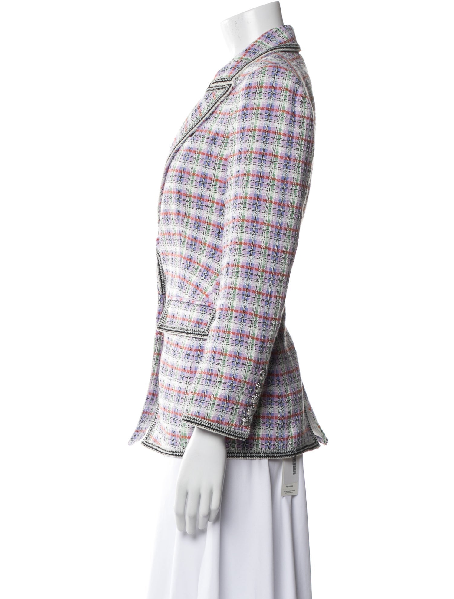 Veronica Beard Plaid Print Blazer