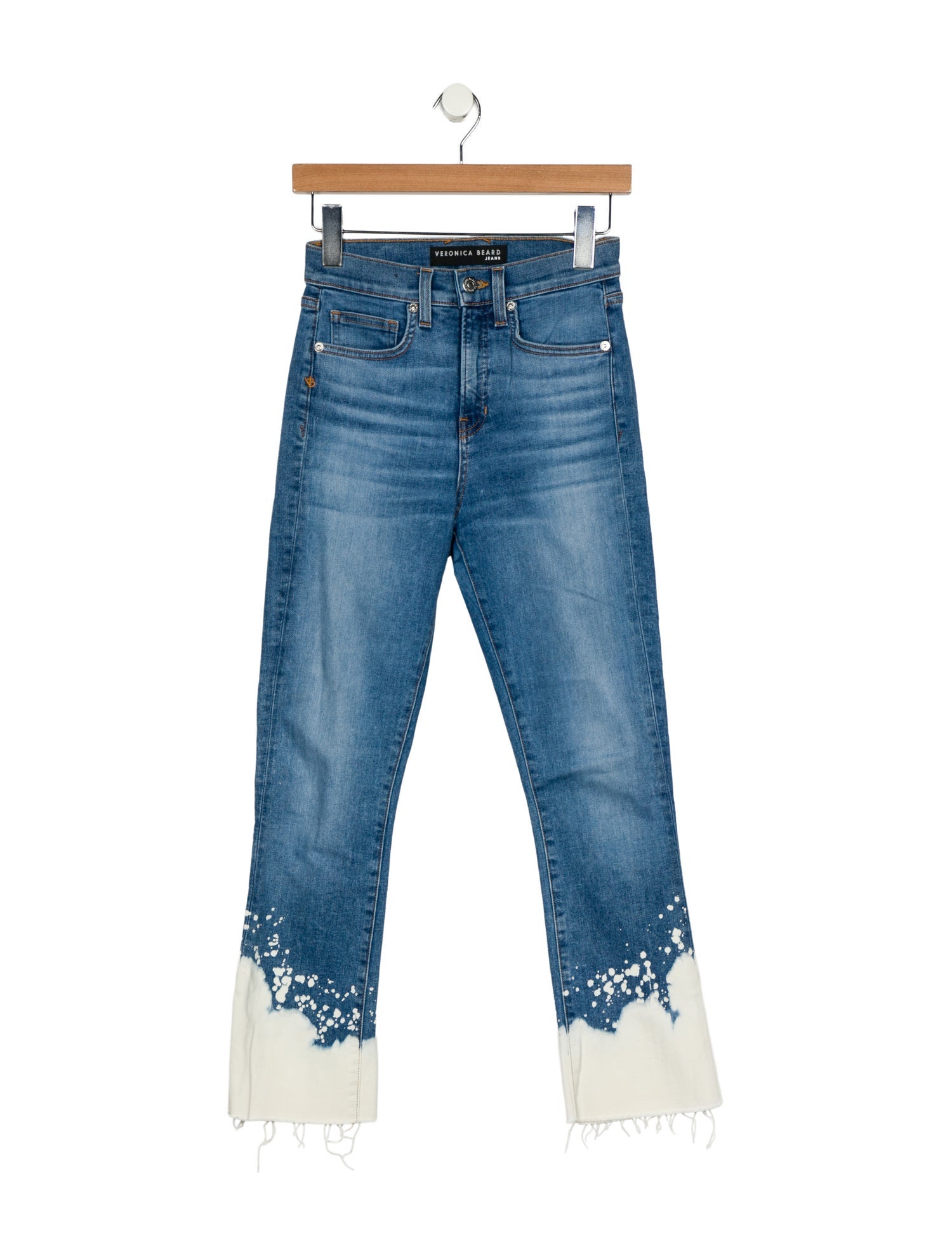 Veronica Beard Mid-Rise Straight Leg Jeans