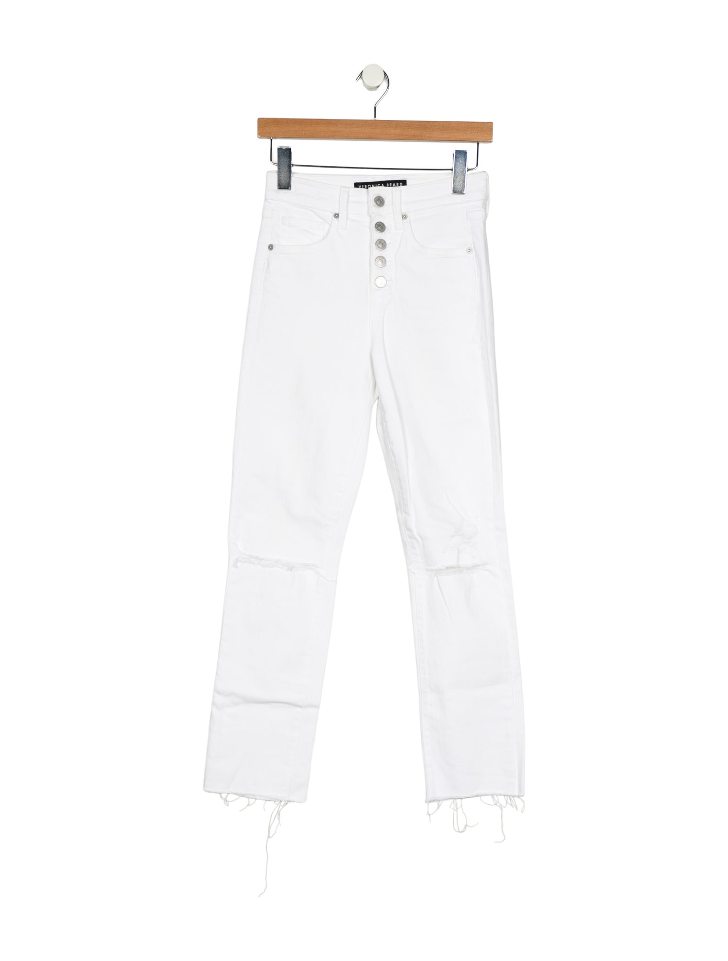 Veronica Beard Mid-Rise Straight Leg Jeans