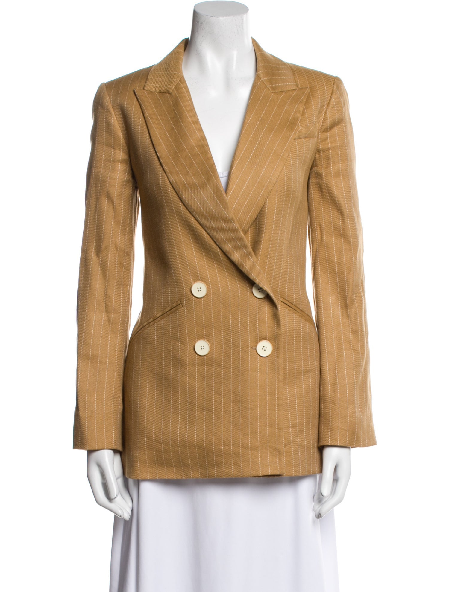 Veronica Beard Linen Striped Blazer