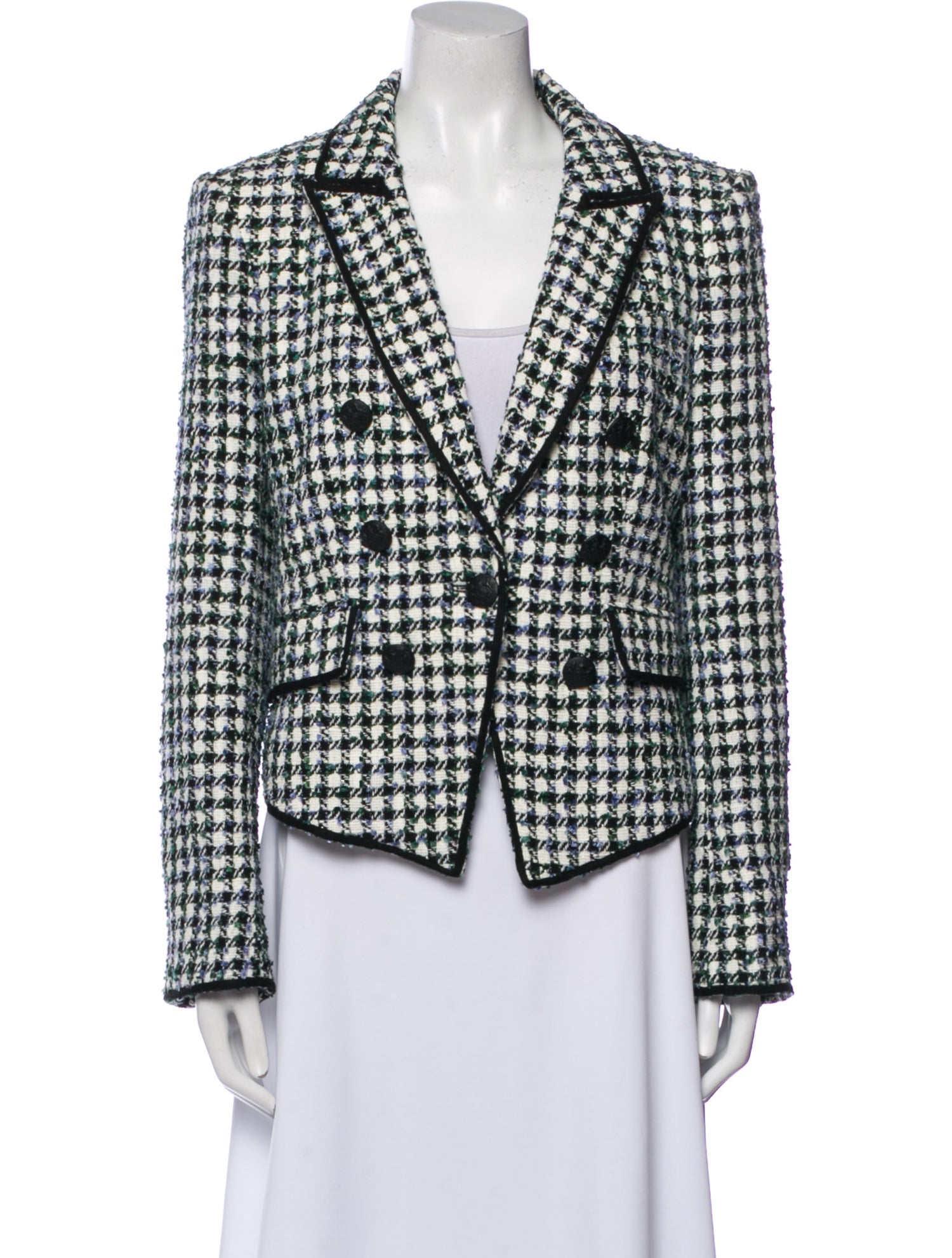 Veronica Beard Plaid Print Blazer