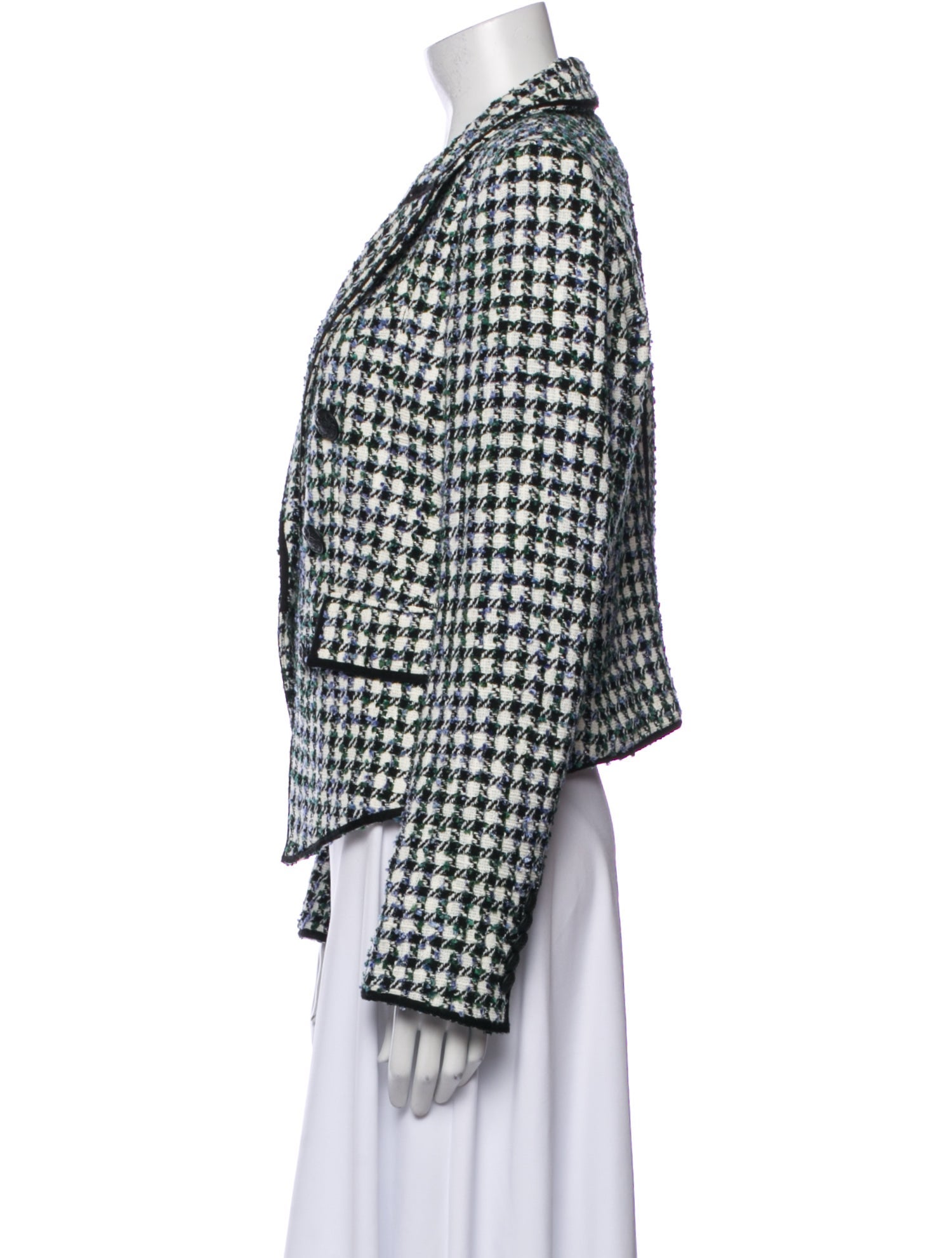 Veronica Beard Plaid Print Blazer