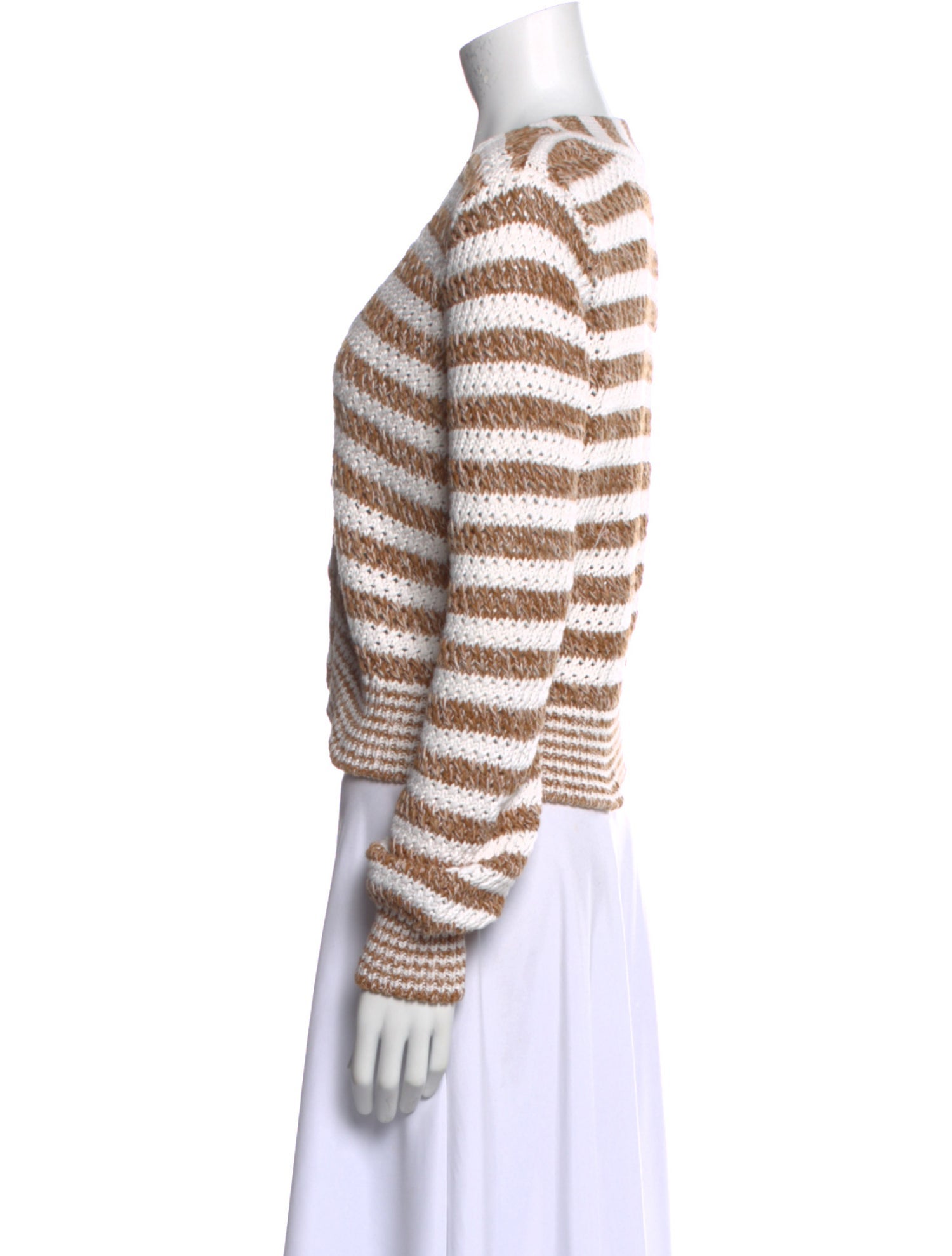 Veronica Beard Striped V-Neck Sweater