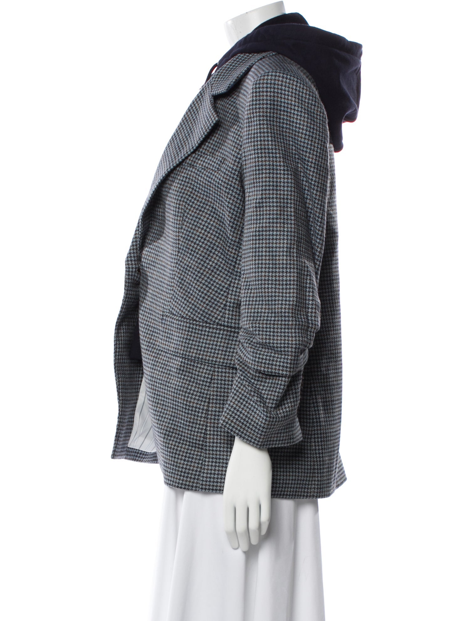 Veronica Beard Wool Houndstooth Print Blazer