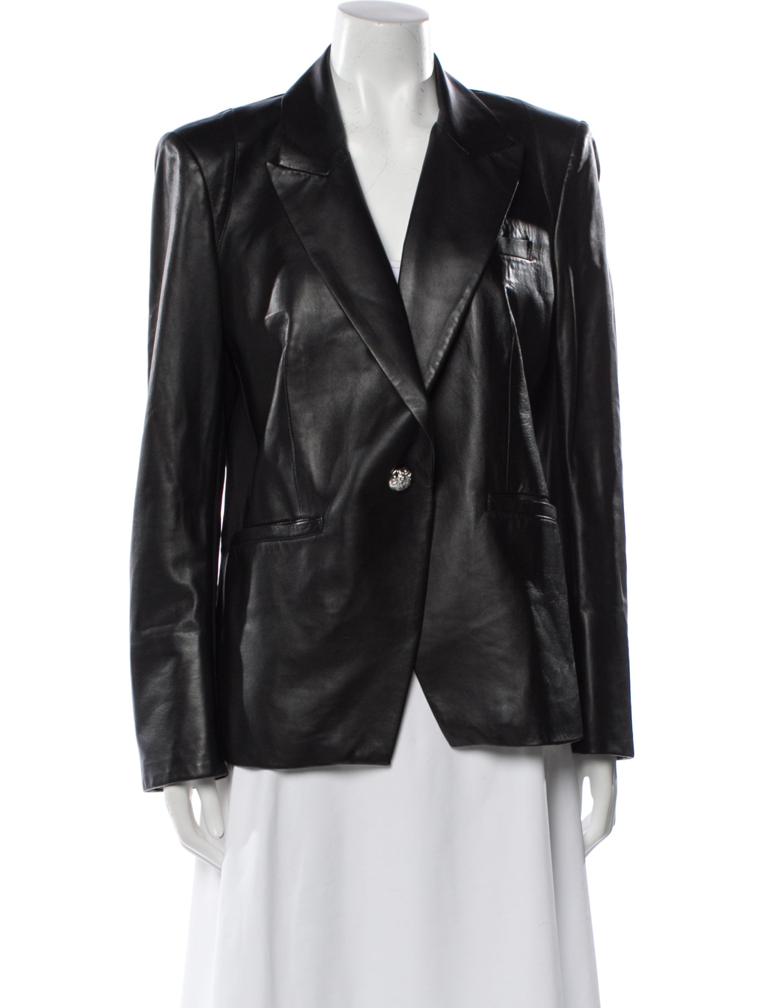 Veronica Beard Lamb Leather Blazer