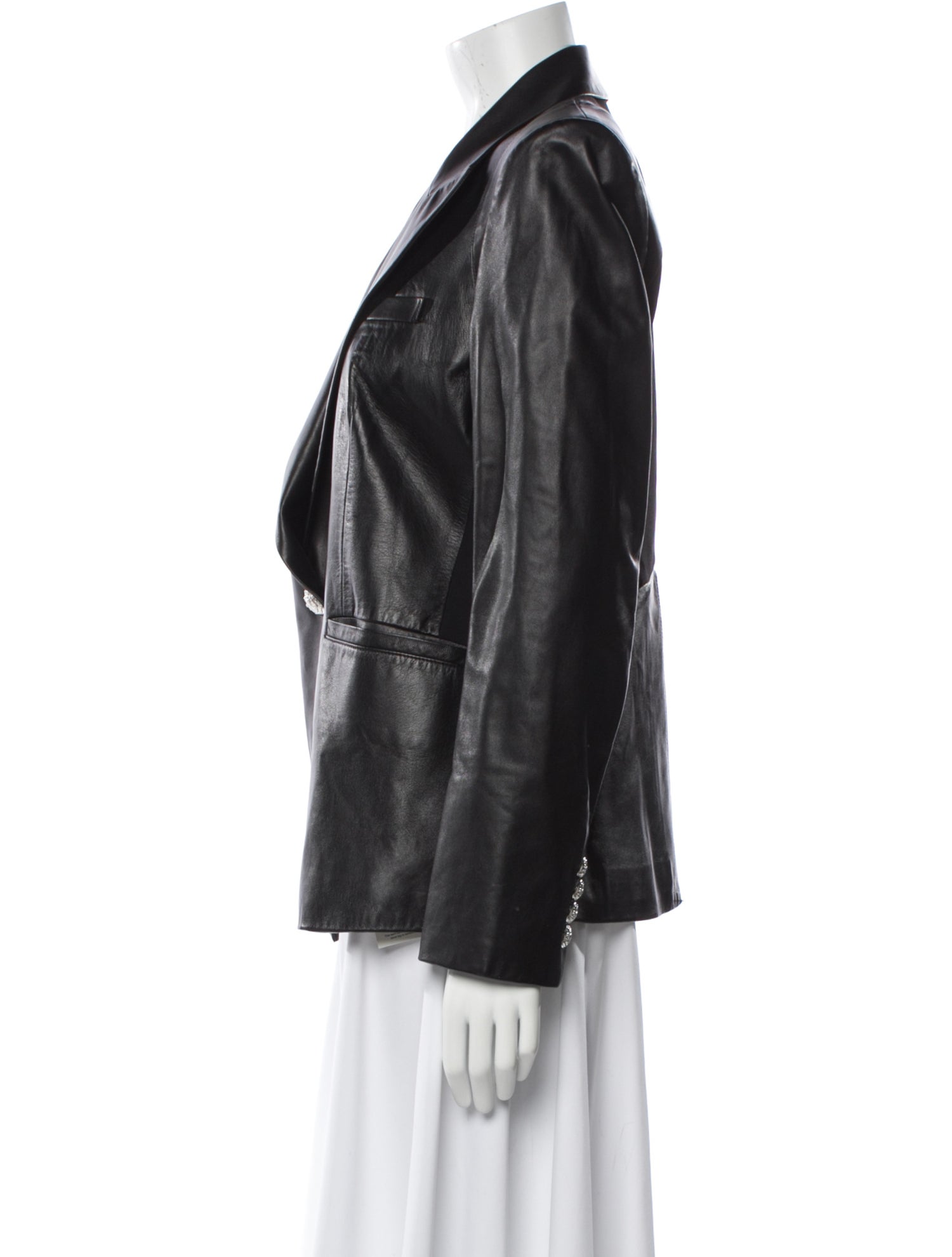 Veronica Beard Lamb Leather Blazer