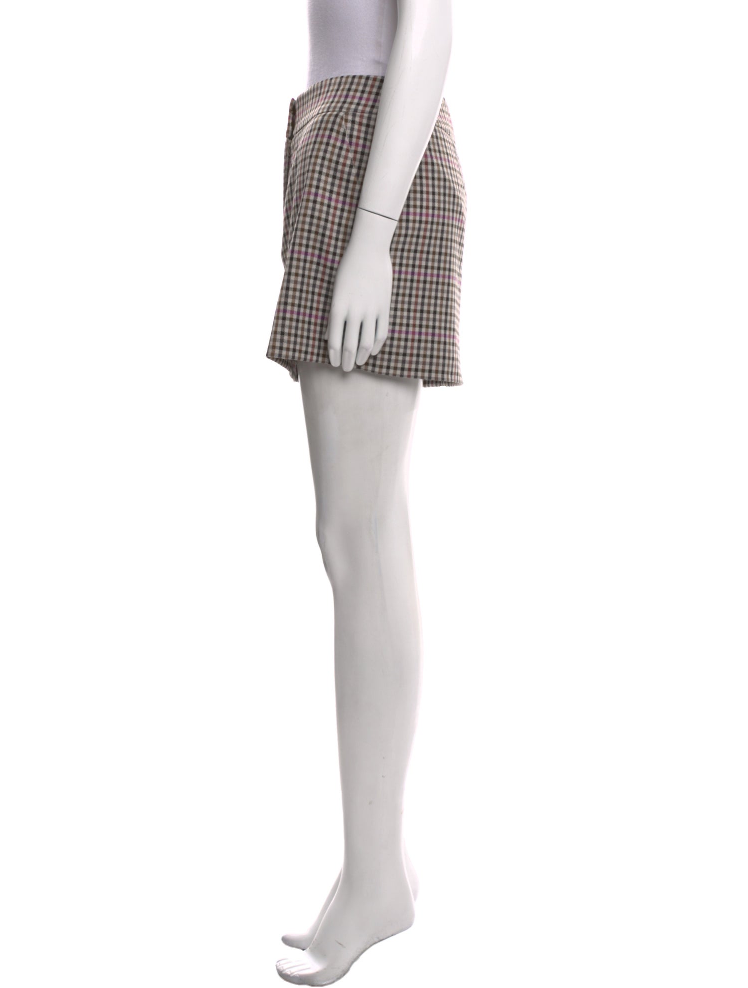 Veronica Beard Plaid Print Mini Skirt