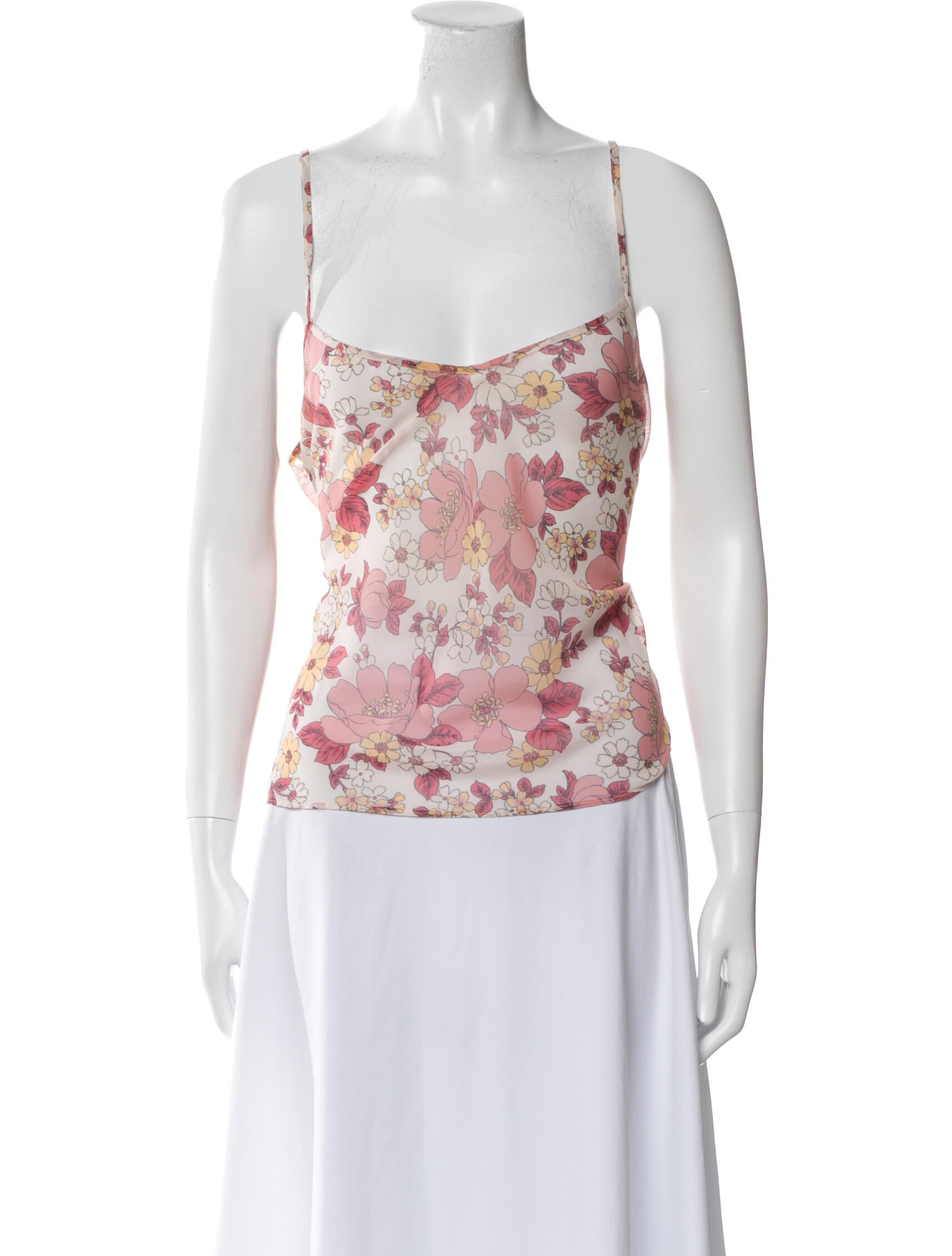 Veronica Beard Silk Floral Print Top