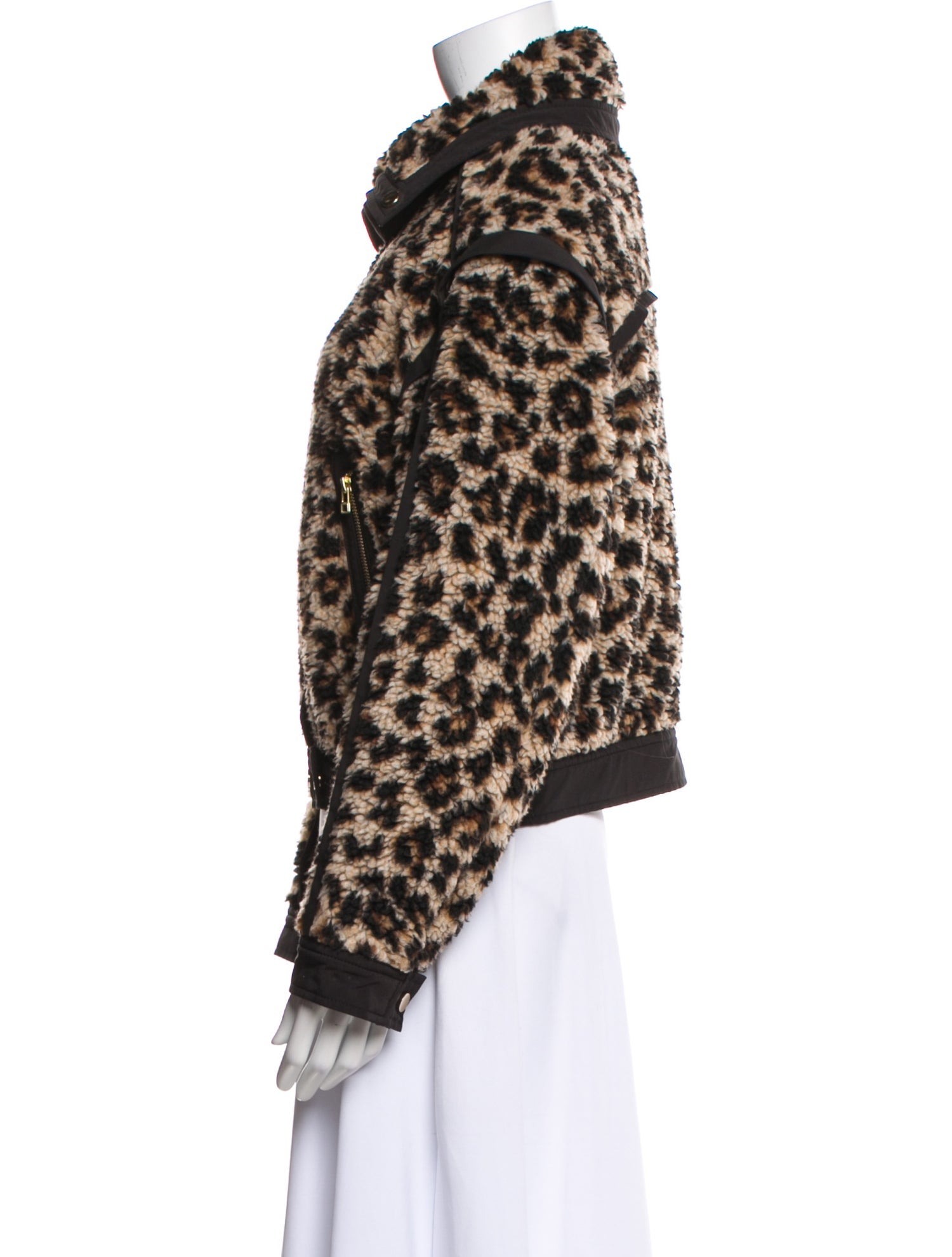 Veronica Beard Animal Print Faux Fur Jacket
