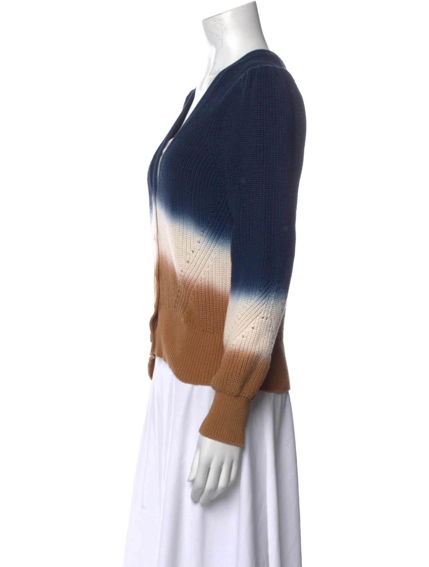 Veronica Beard Striped V-Neck Sweater