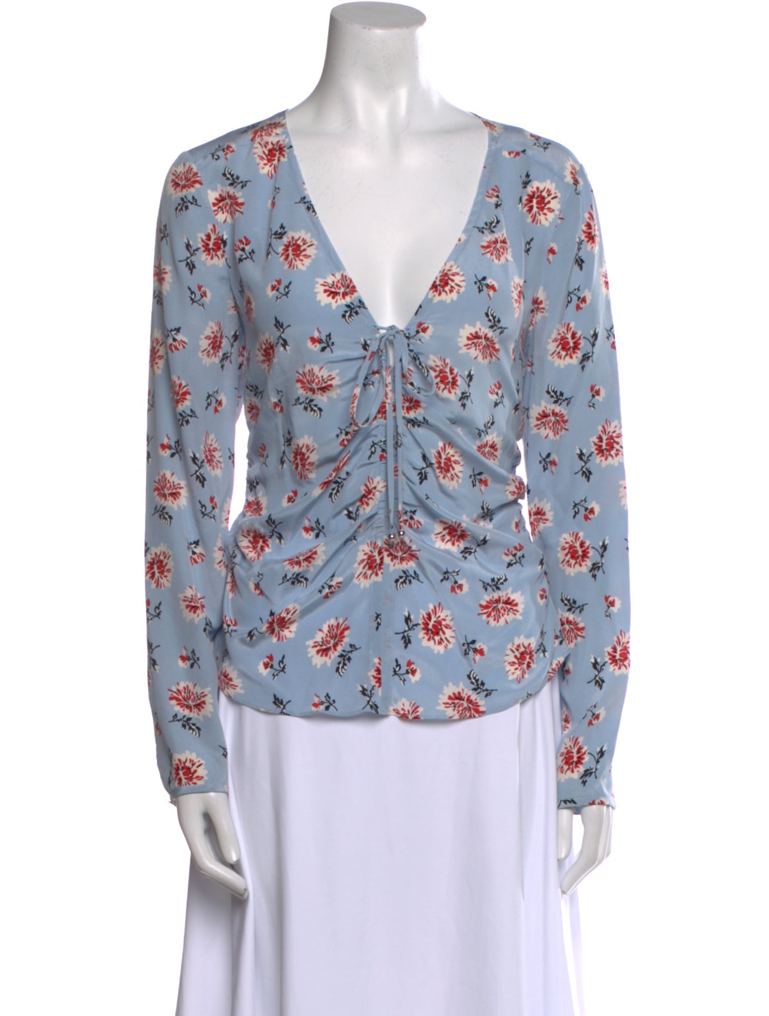 Veronica Beard Silk Floral Print Blouse